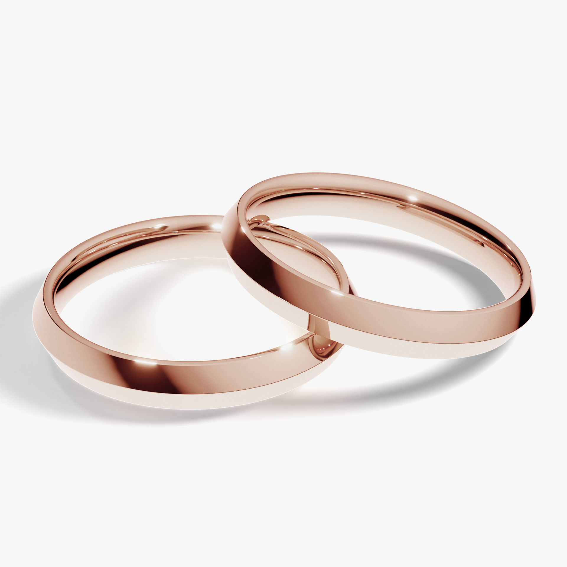 Obraczki slubne classica 3 mm z rozowego zlota 01