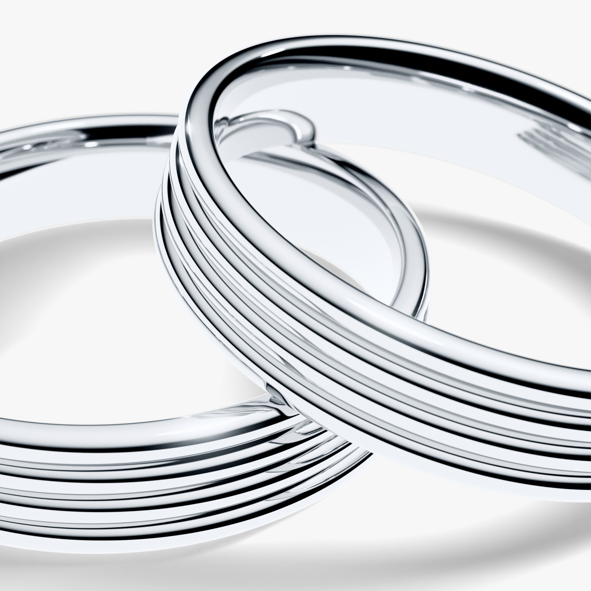 Obraczki slubne modern four 4 mm z bialego zlota 02