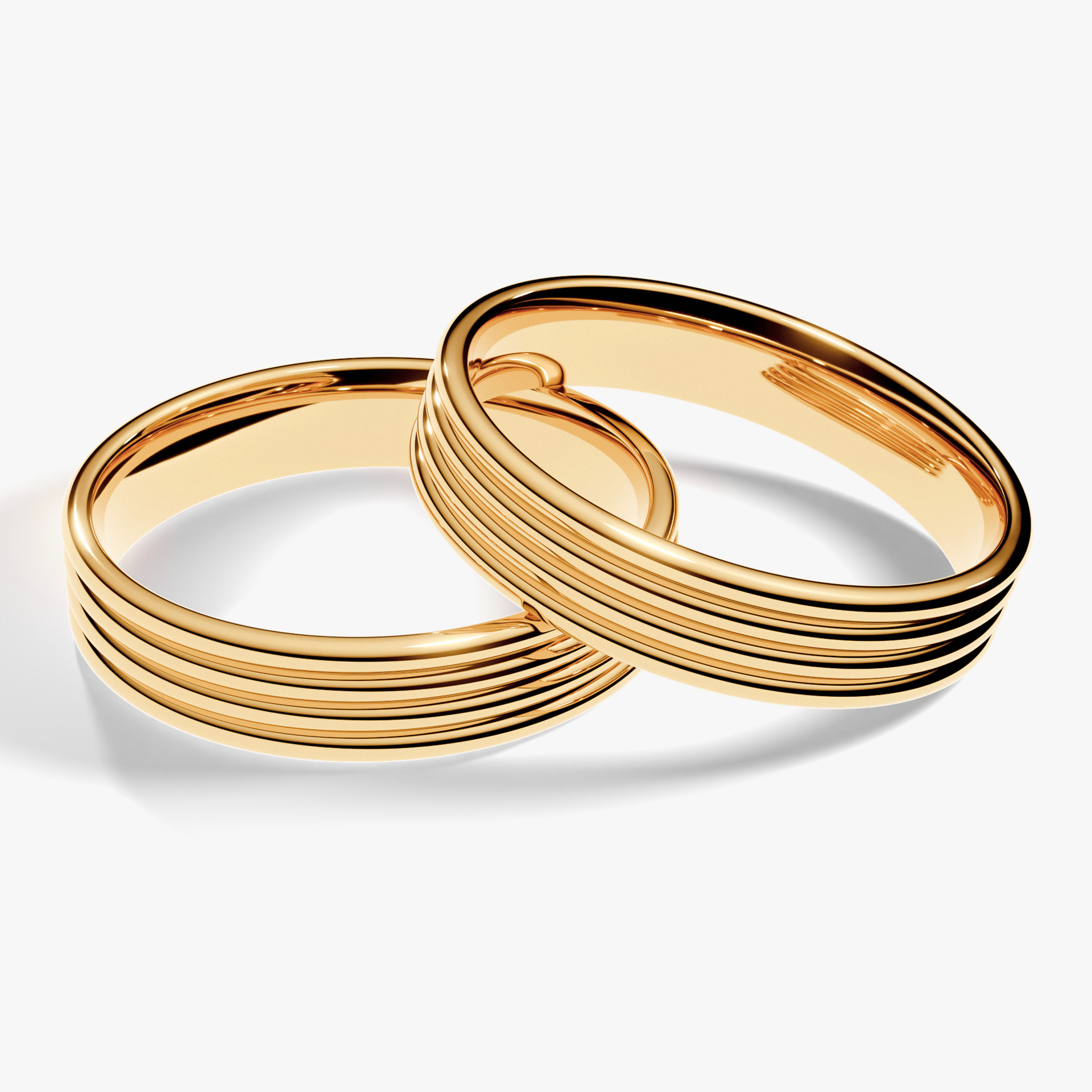 Obrączki ślubne Modern 3 z żółtego złota 4mm
