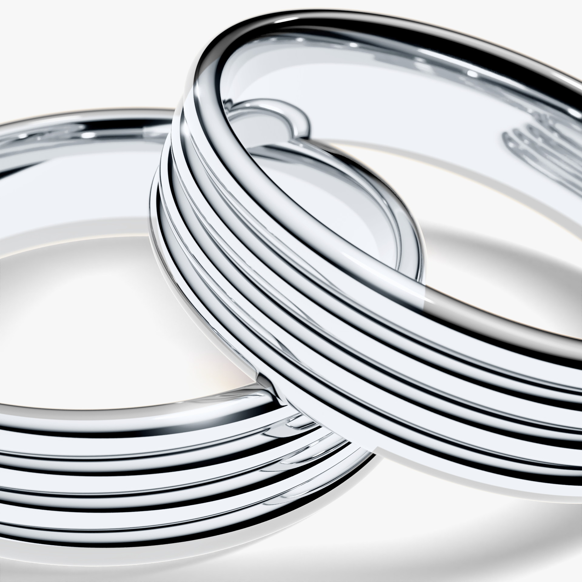 Obraczki slubne modern four 5 mm z bialego zlota 02