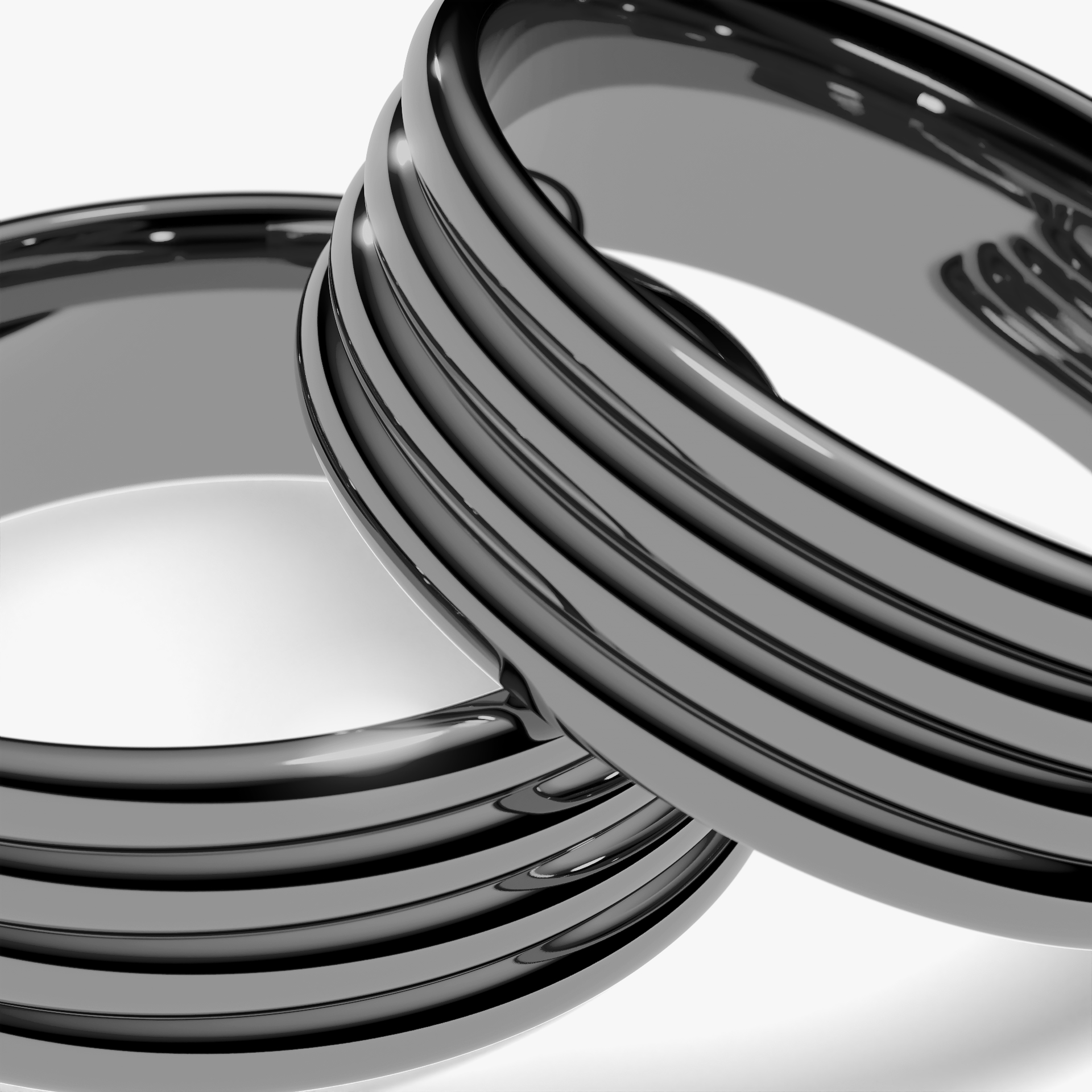 Obraczki slubne modern four 6 mm z czarnego zlota 02