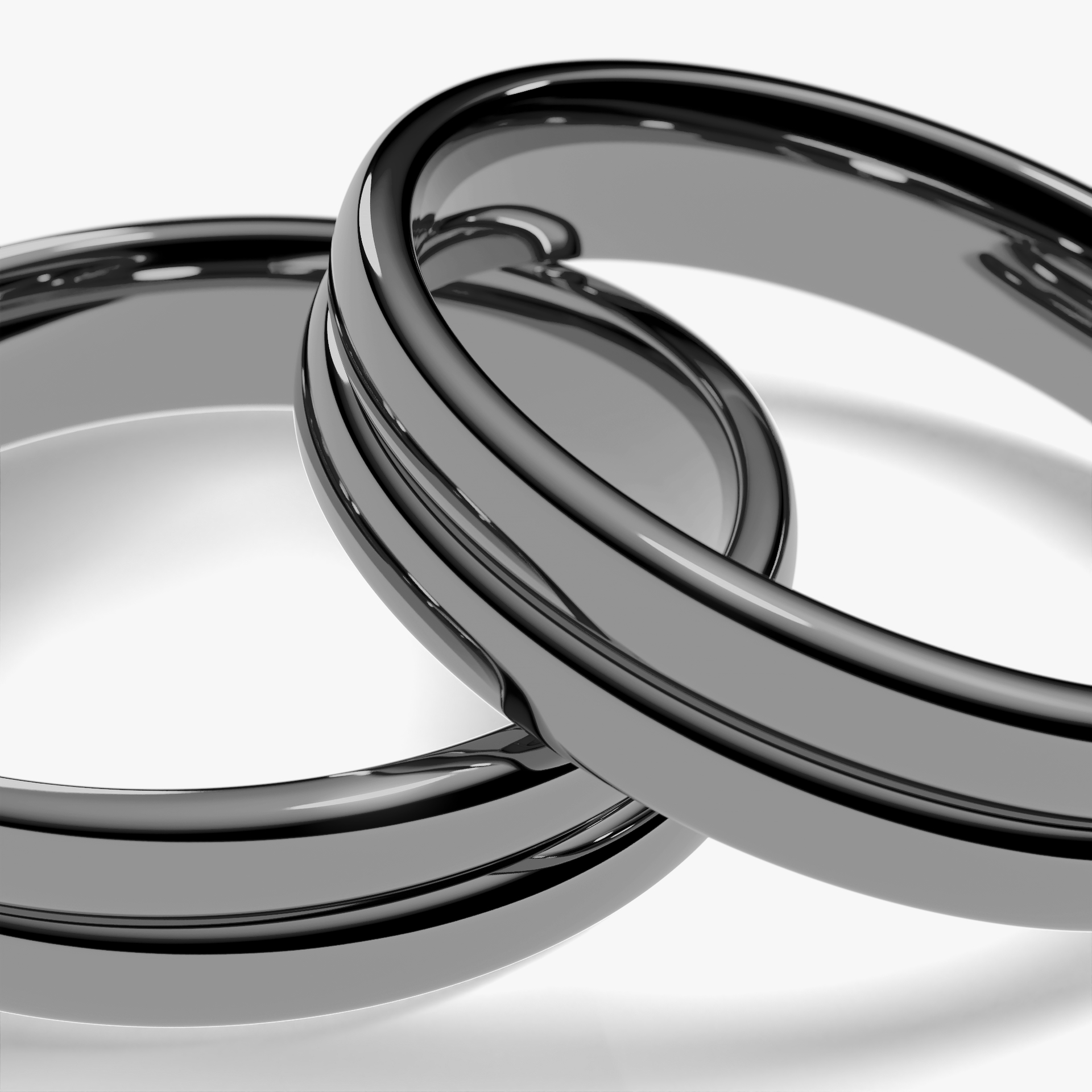 Obraczki slubne modern two 4 mm z czarnego zlota 02