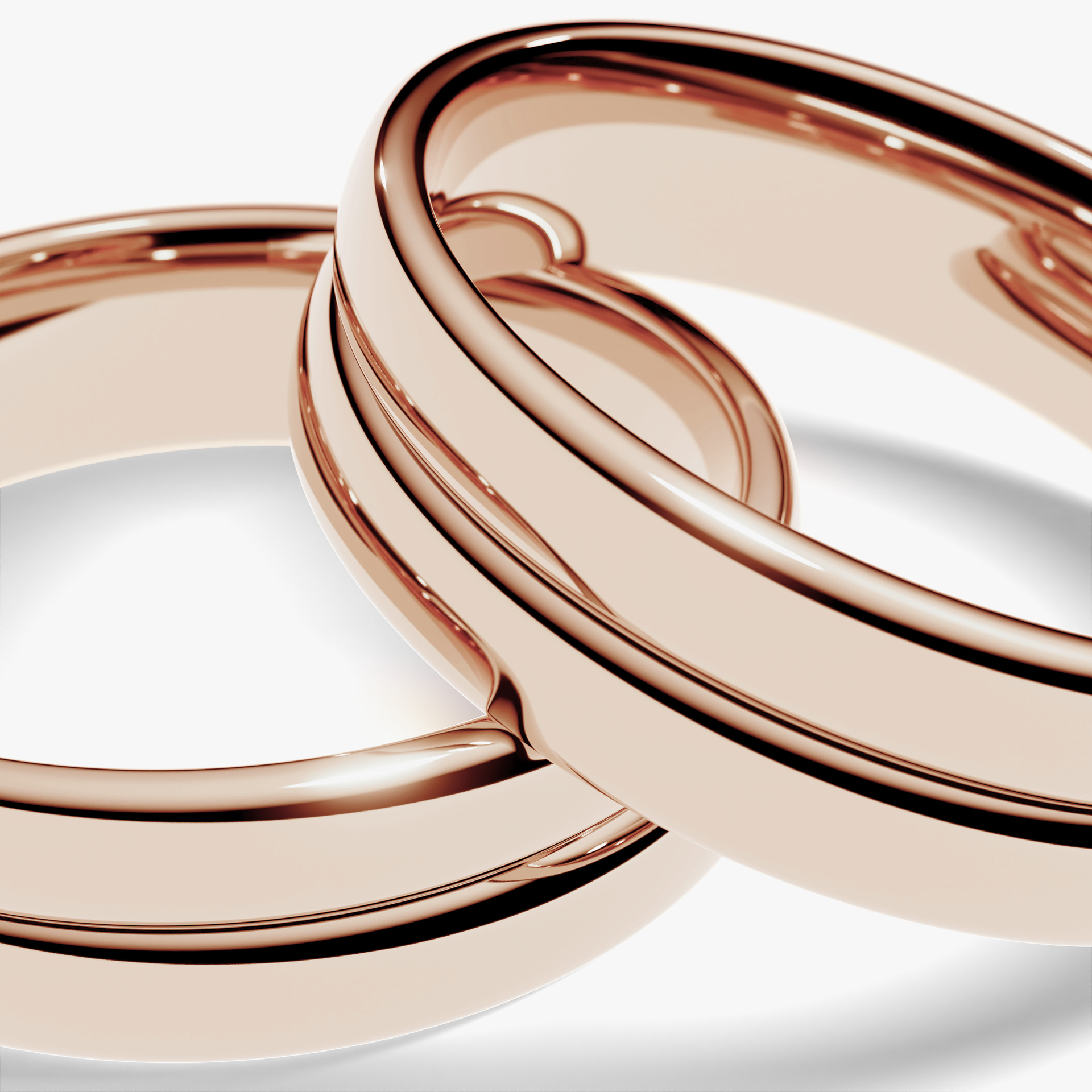 Obraczki slubne modern two 5 mm z rozowego zlota 02