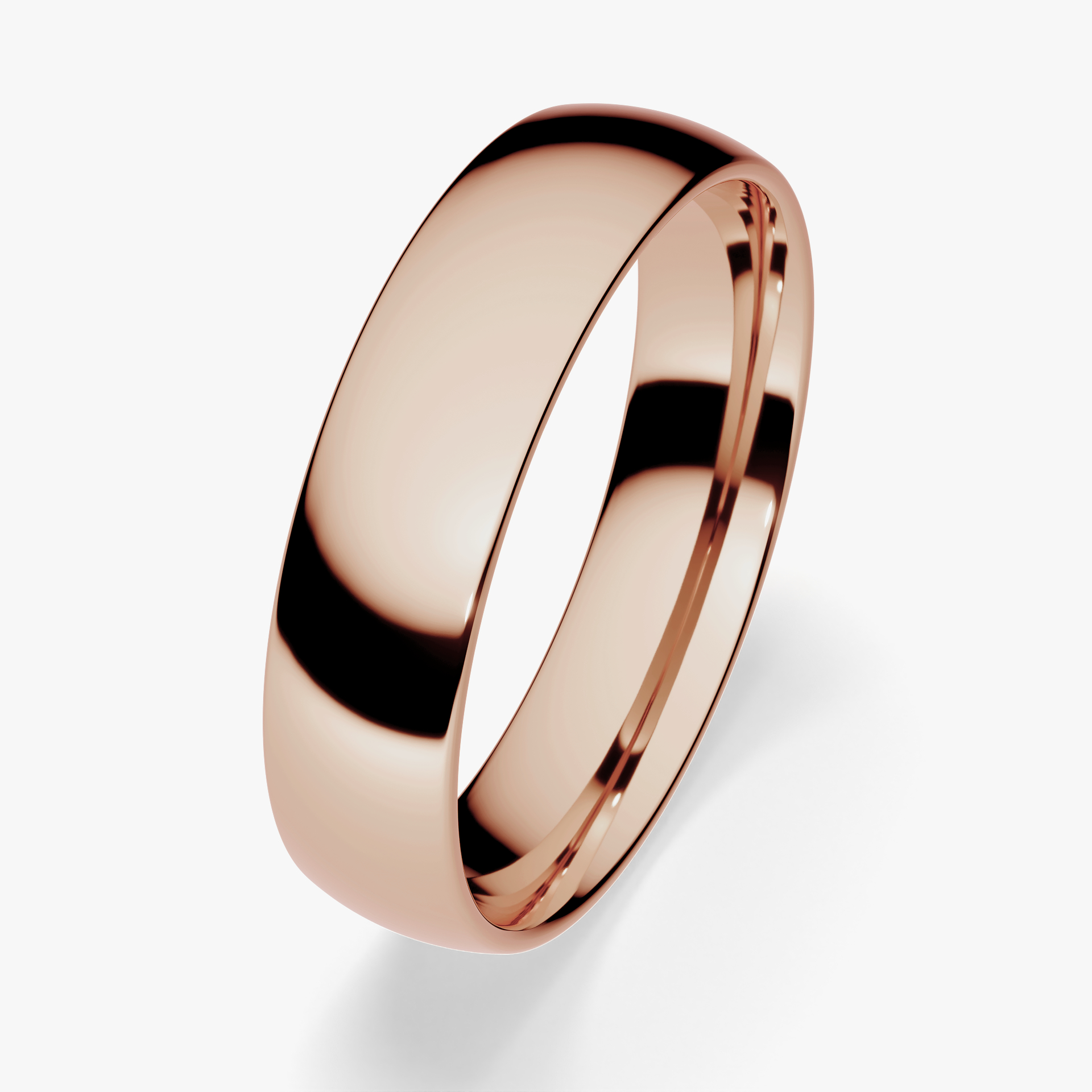 Obraczki slubne polokragla regular 4 5 mm z rozowego zlota 03