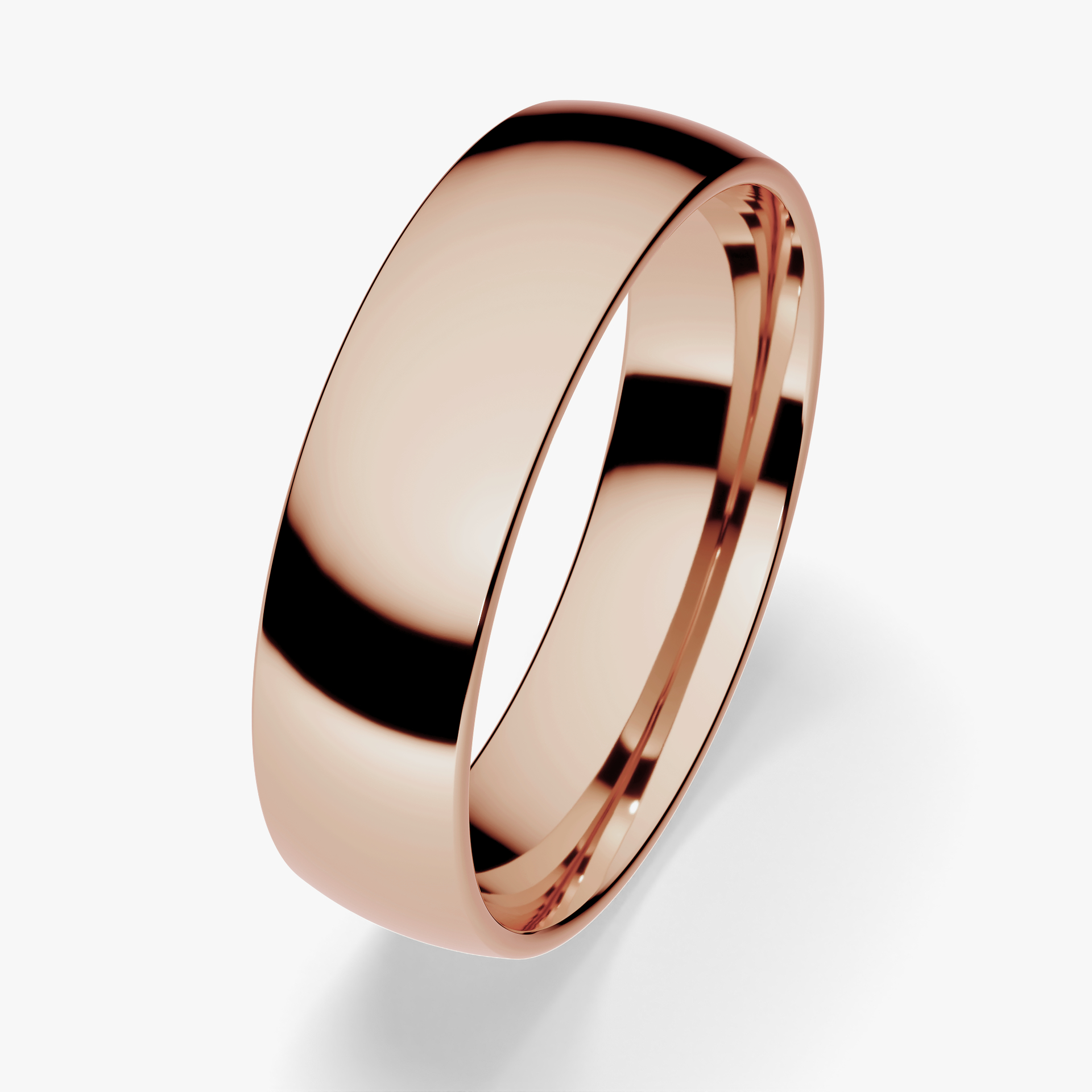 Obraczki slubne polokragla regular 5 mm z rozowego zlota 03