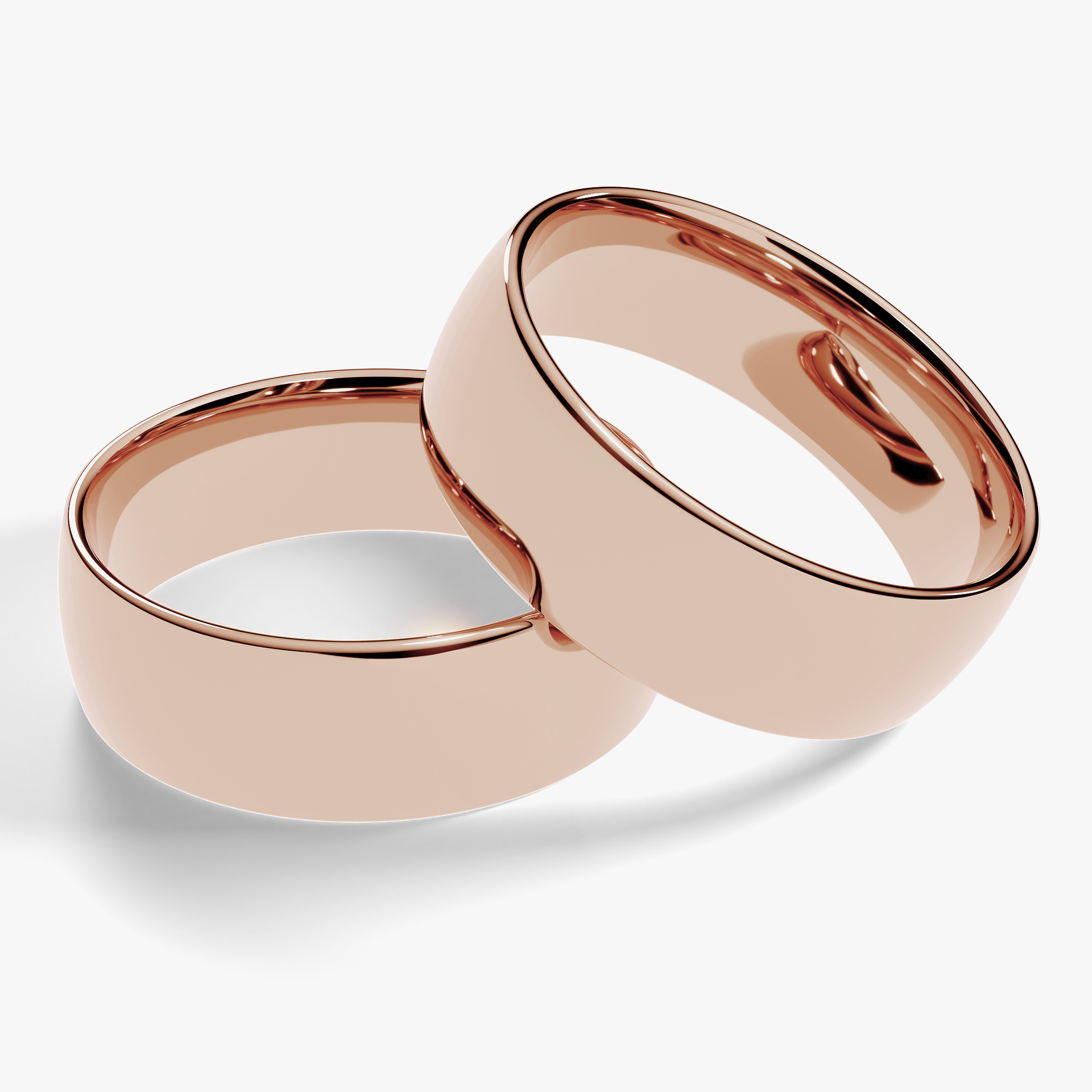 Obraczki slubne polokragla regular 6 mm z rozowego zlota 01