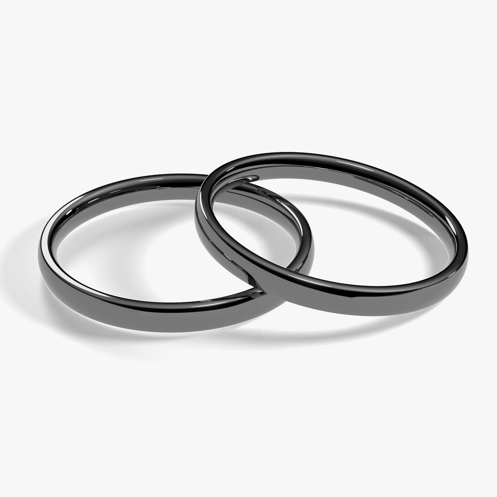 Obraczki slubne polokrogla fit 2 5 mm z czarnego zlota 01