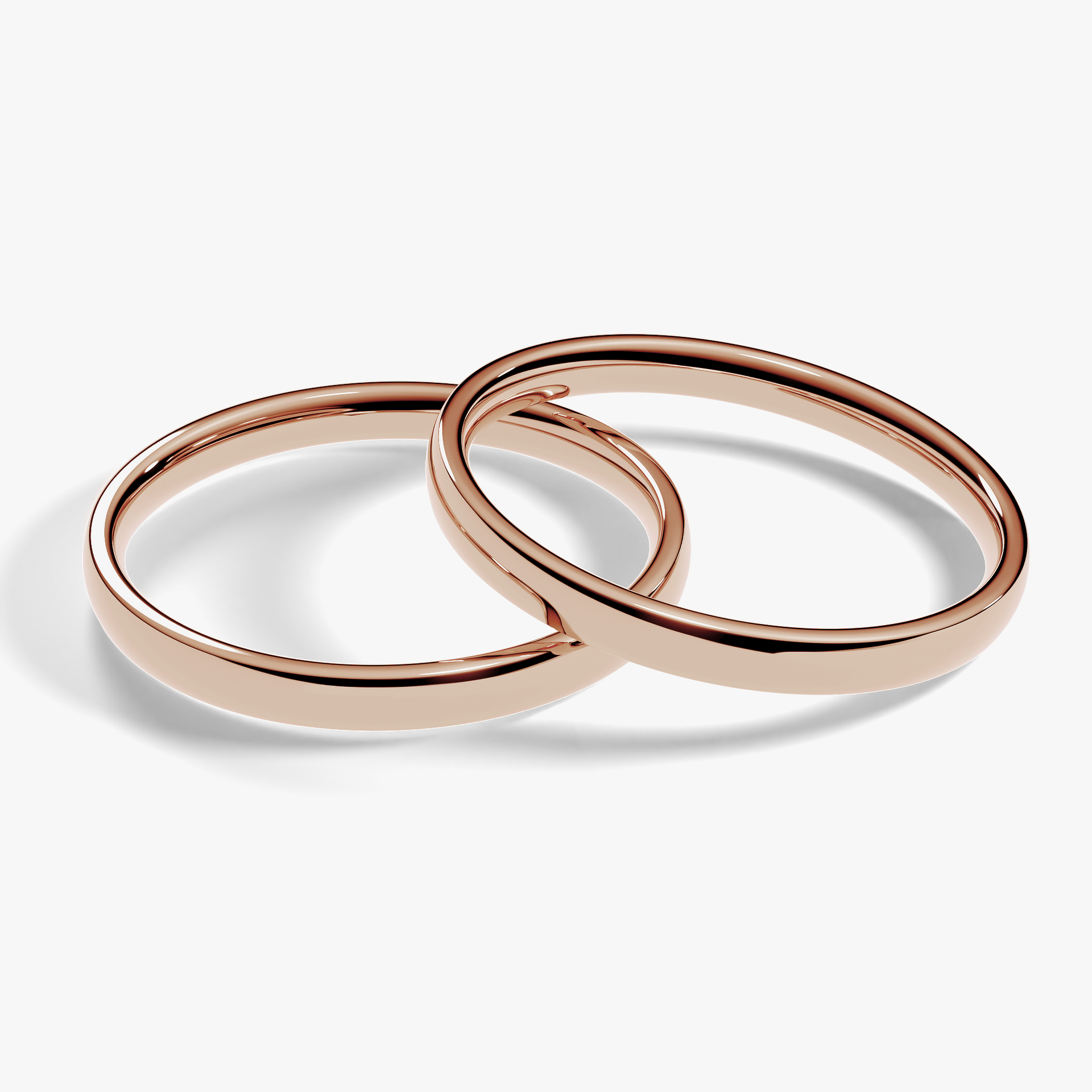 Obraczki slubne polokrogla fit 2 5 mm z rozowego zlota 01
