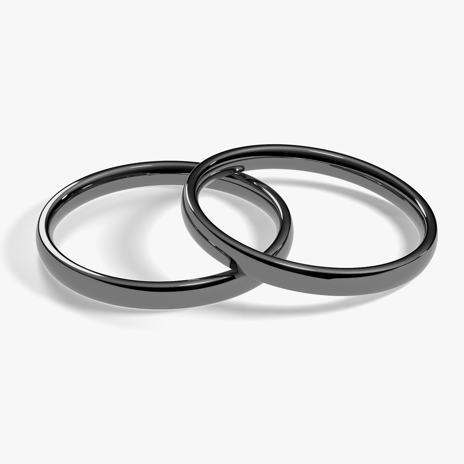 Obraczki slubne polokrogla fit 2 mm z czarnego zlota 01