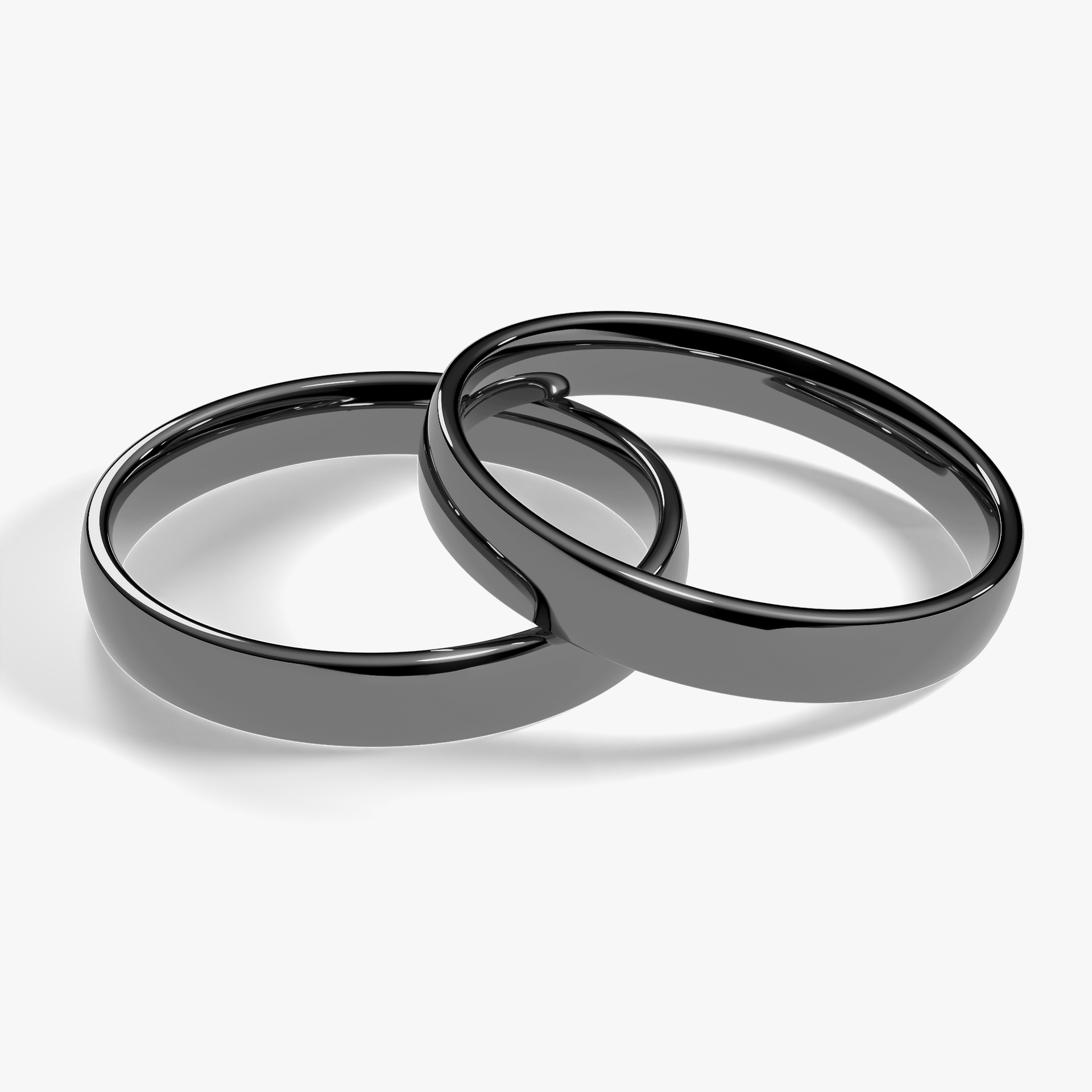 Obraczki slubne polokrogla fit 3 mm z czarnego zlota 01