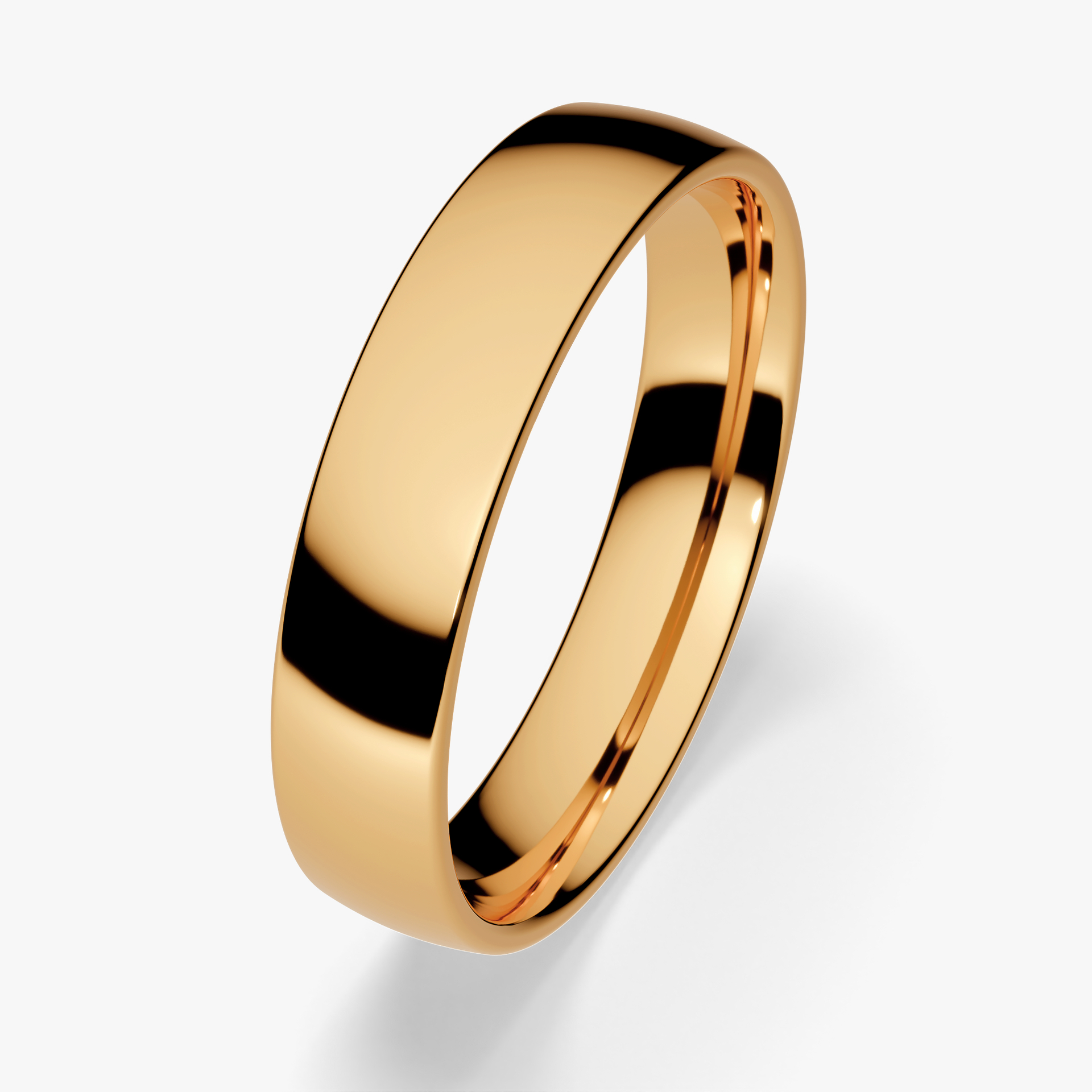 Obraczki slubne polokrogla fit 4 5 mm z zoltego zlota 03