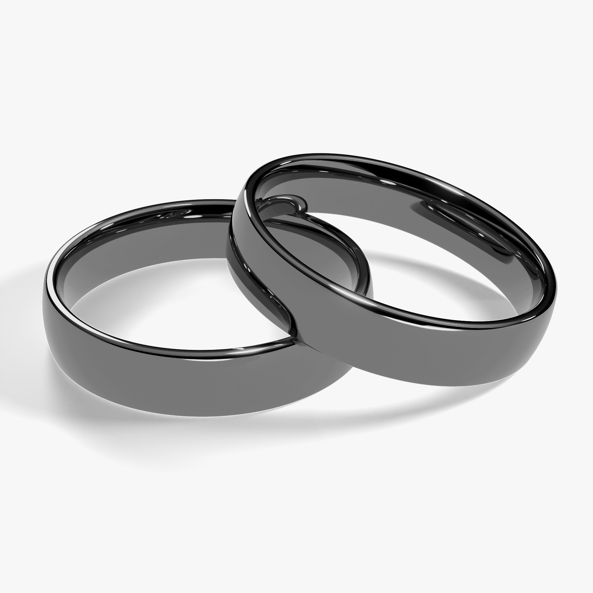 Obraczki slubne polokrogla fit 4 mm z czarnego zlota 01