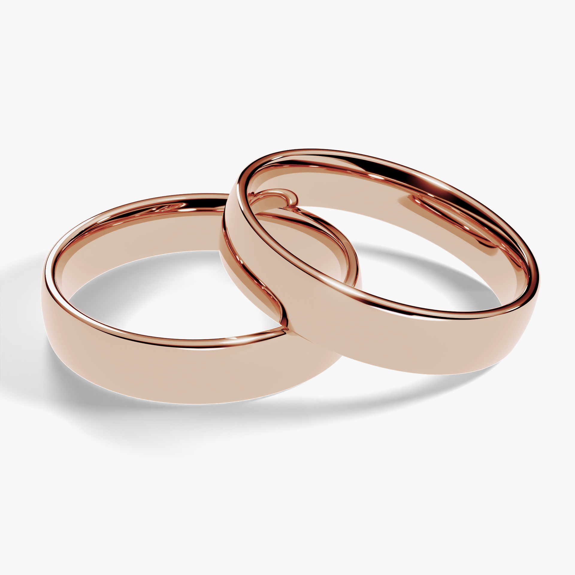 Obraczki slubne polokrogla fit 4 mm z rozowego zlota 01