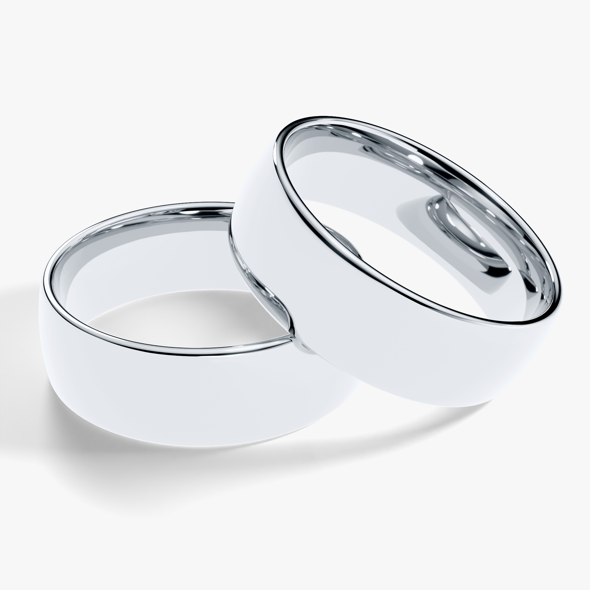 Obraczki slubne polokrogla fit 6 mm z bialego zlota 01