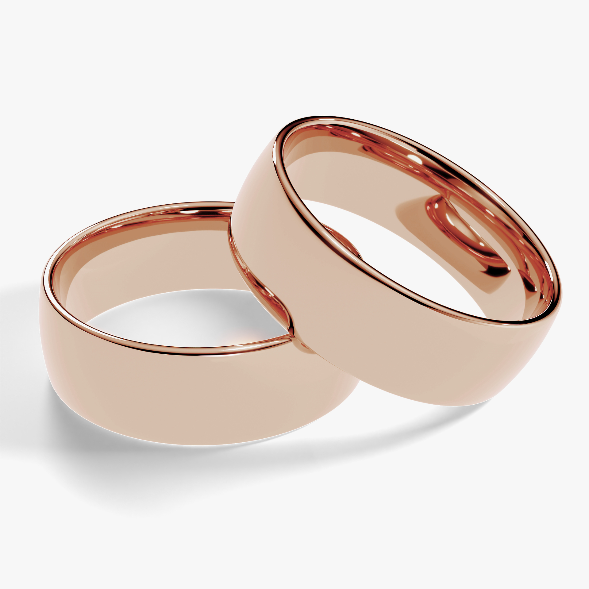 Obraczki slubne polokrogla fit 6 mm z rozowego zlota 01