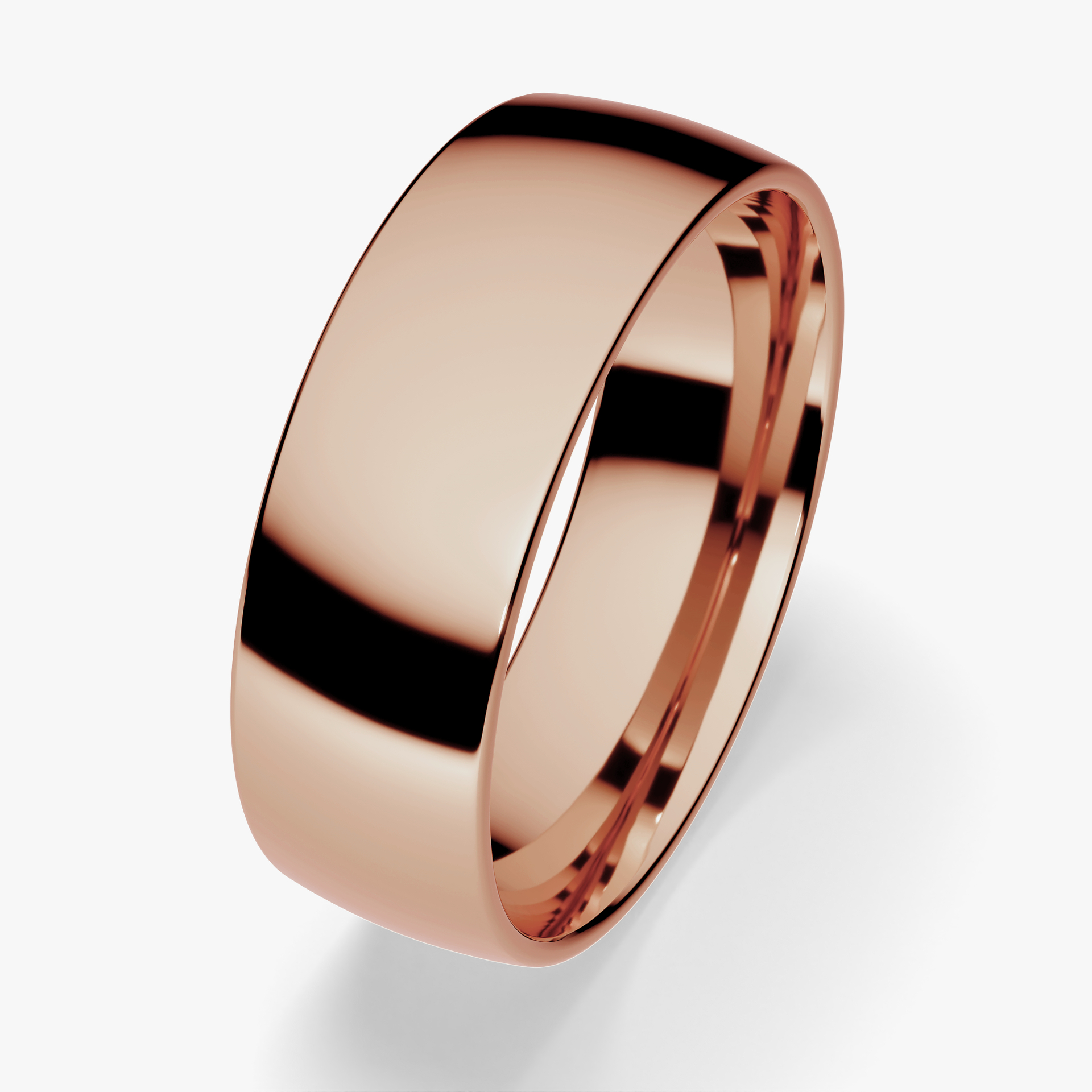 Obraczki slubne polokrogla fit 6 mm z rozowego zlota 03