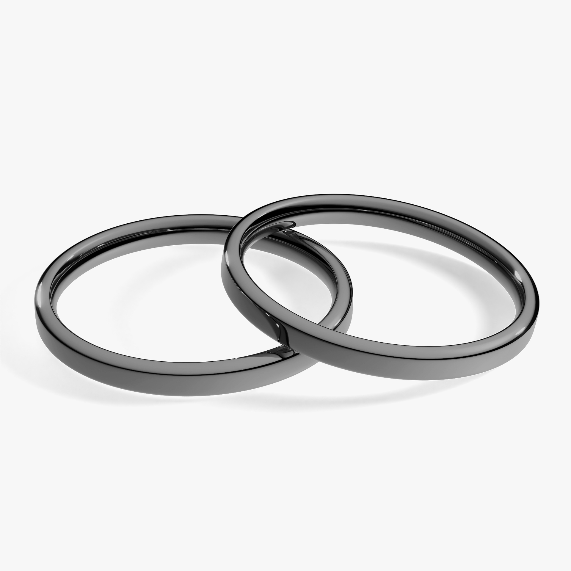 Obraczki slubne polokragle urban 2 mm z czarnego zlota 01