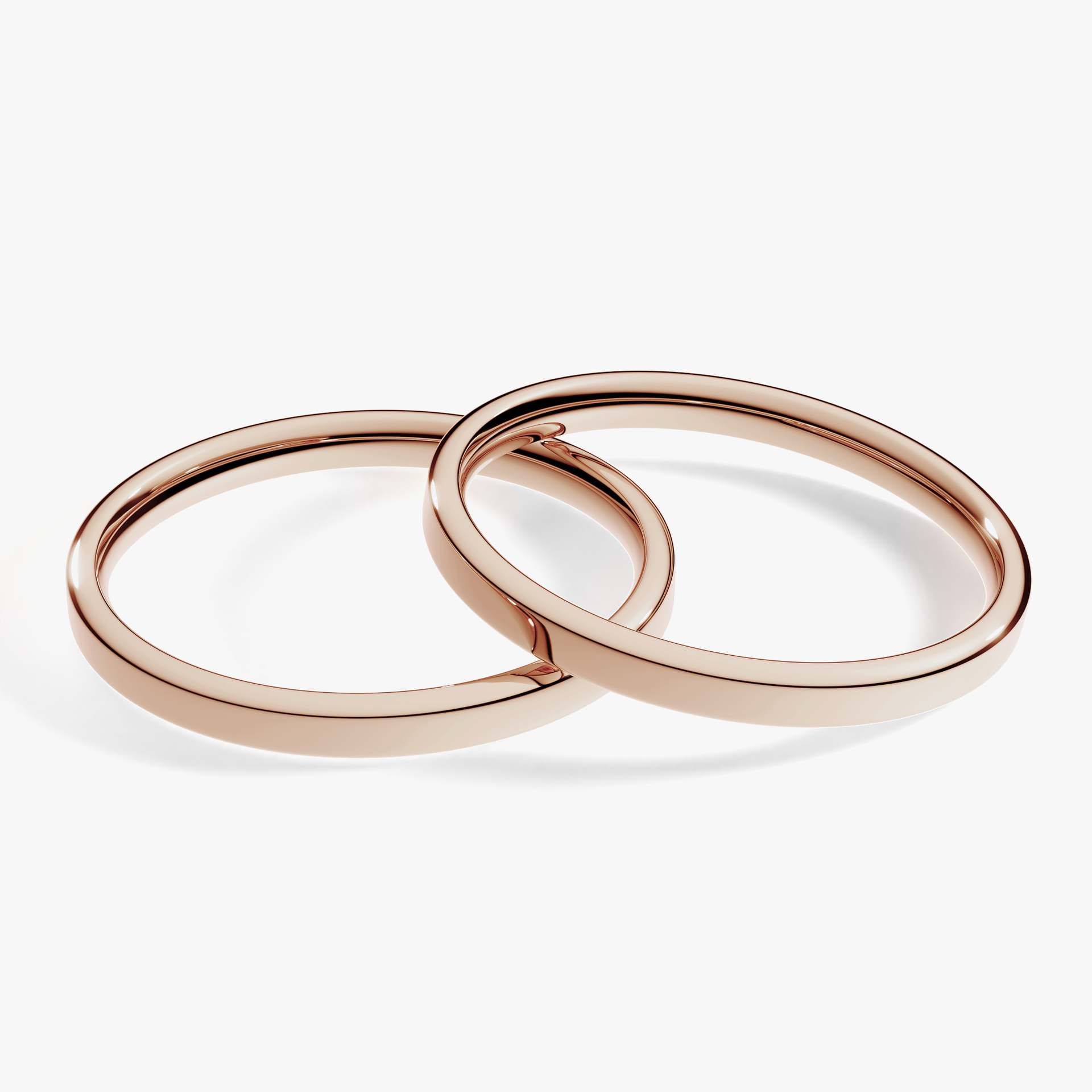 Obraczki slubne polokragle urban 2 mm z rozowego zlota 01