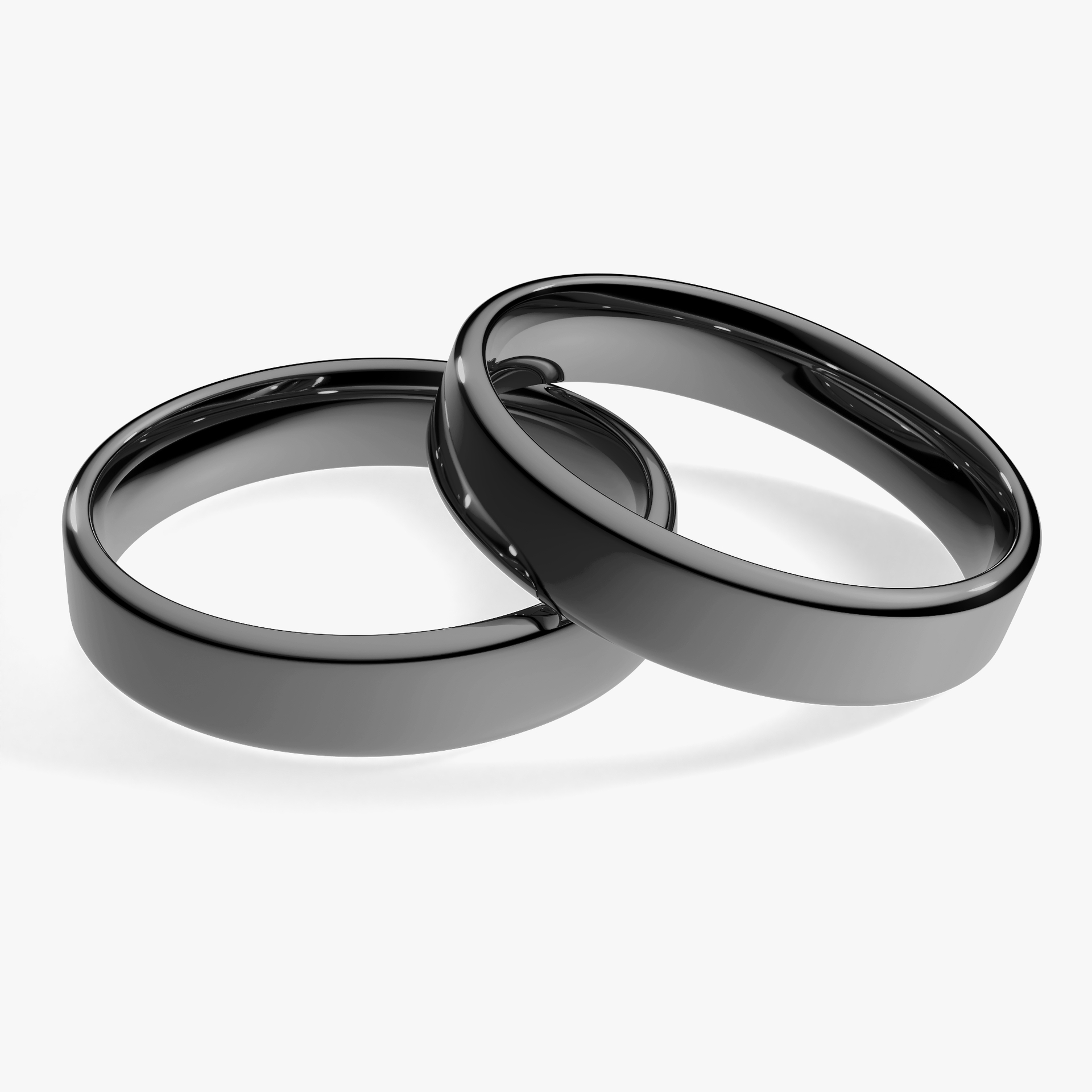 Obraczki slubne polokragle urban 4 mm z czarnego zlota 01