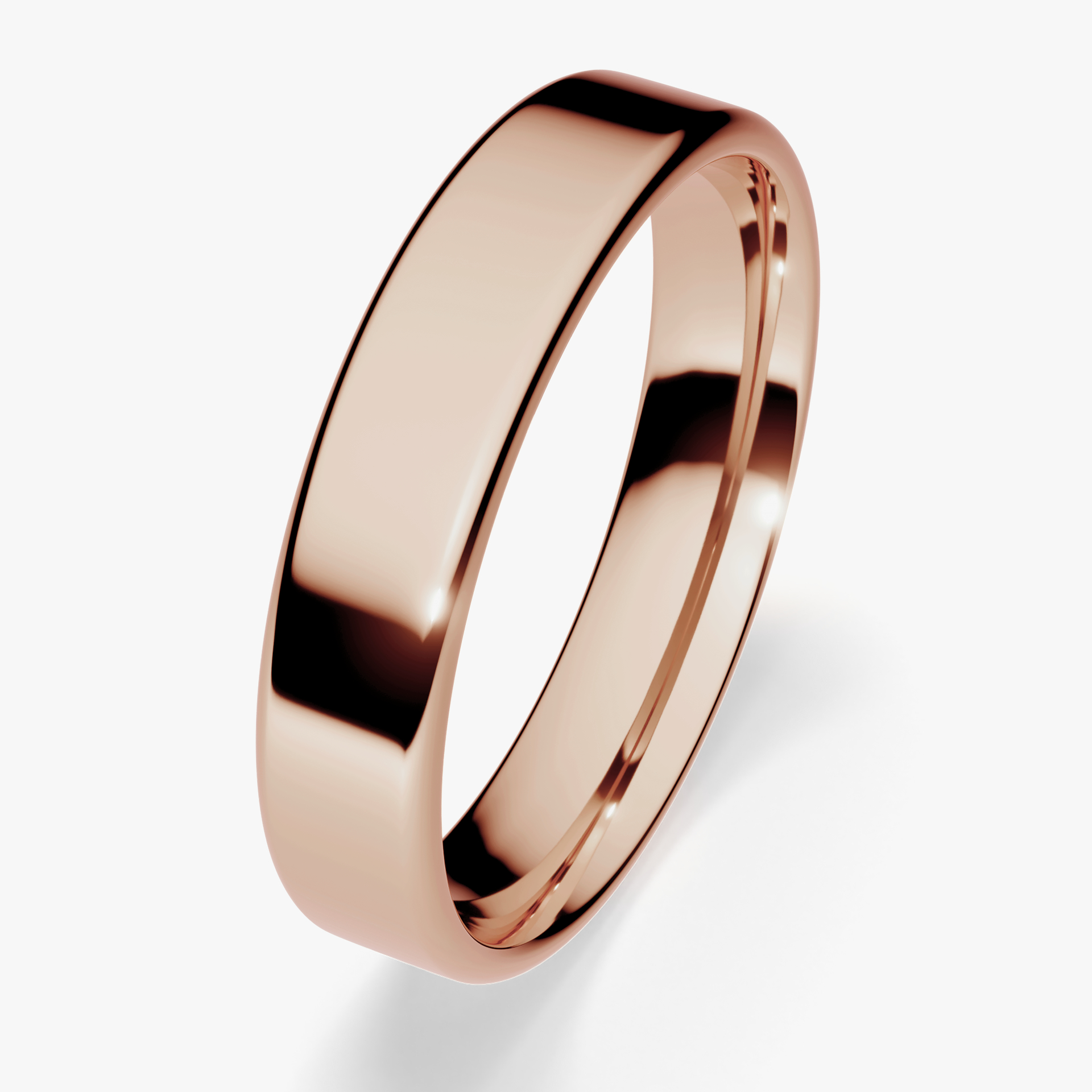 Obraczki slubne polokragle urban 4 mm z rozowego zlota 03