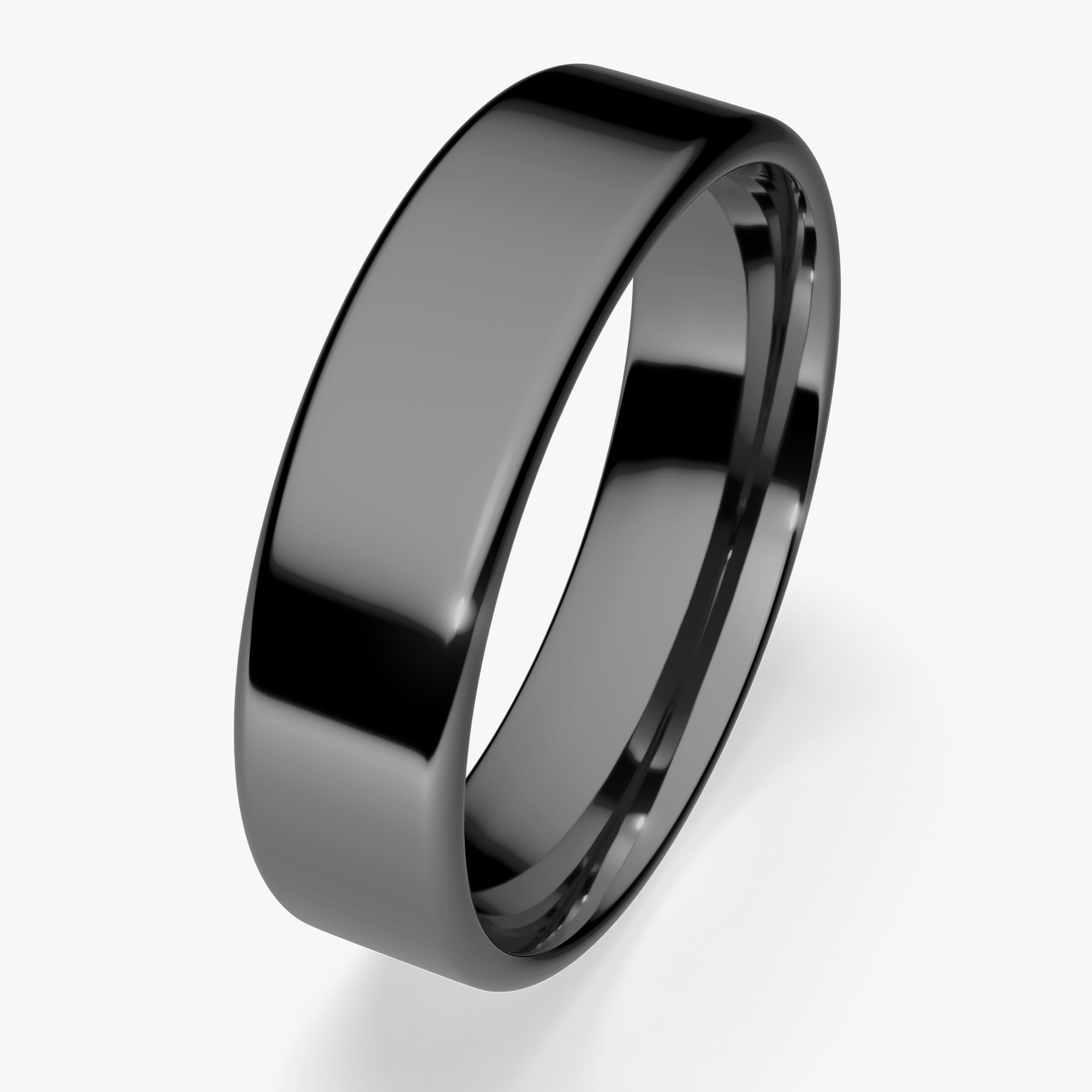 Obraczki slubne polokragle urban 5 mm z czarnego zlota 03