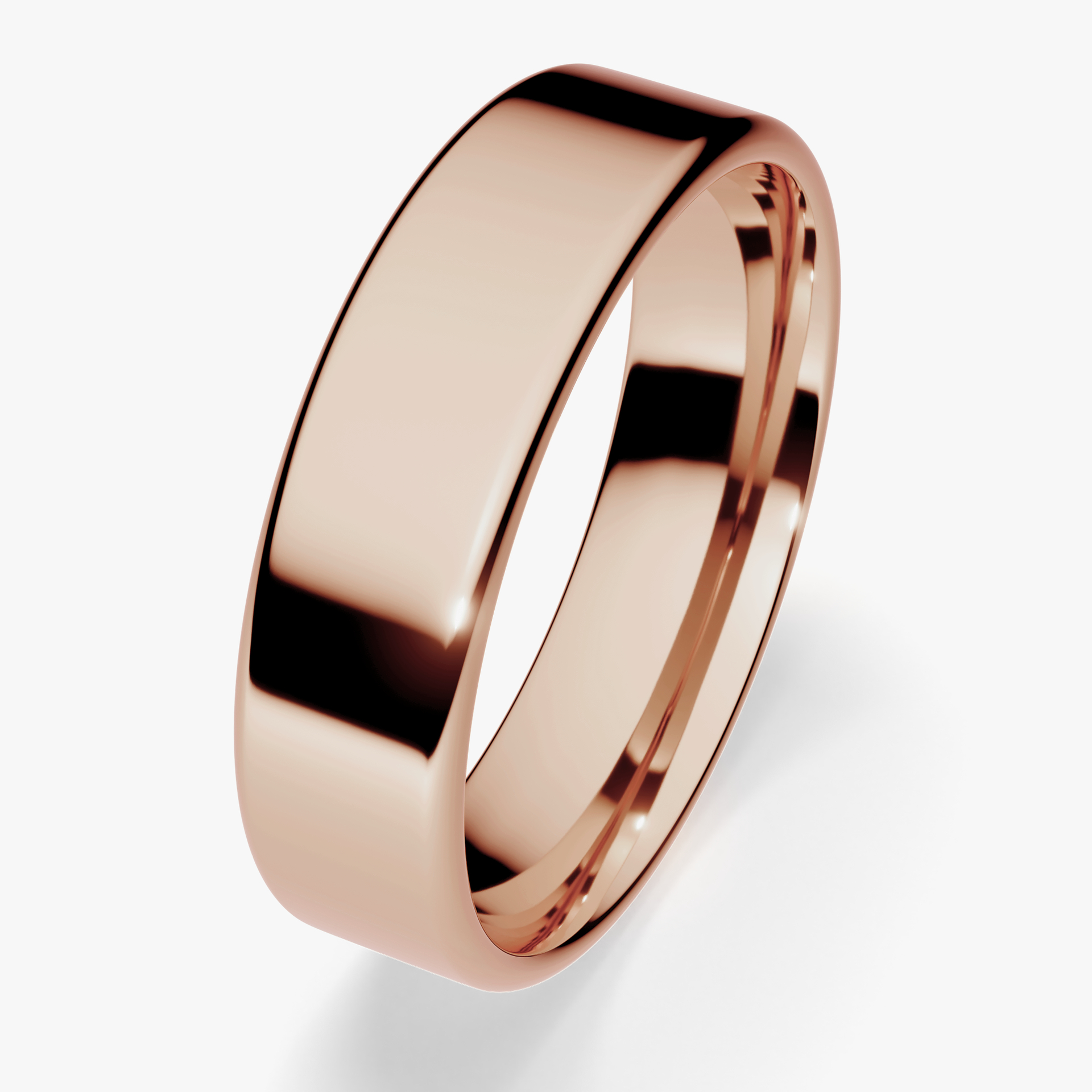 Obraczki slubne polokragle urban 5 mm z rozowego zlota 03