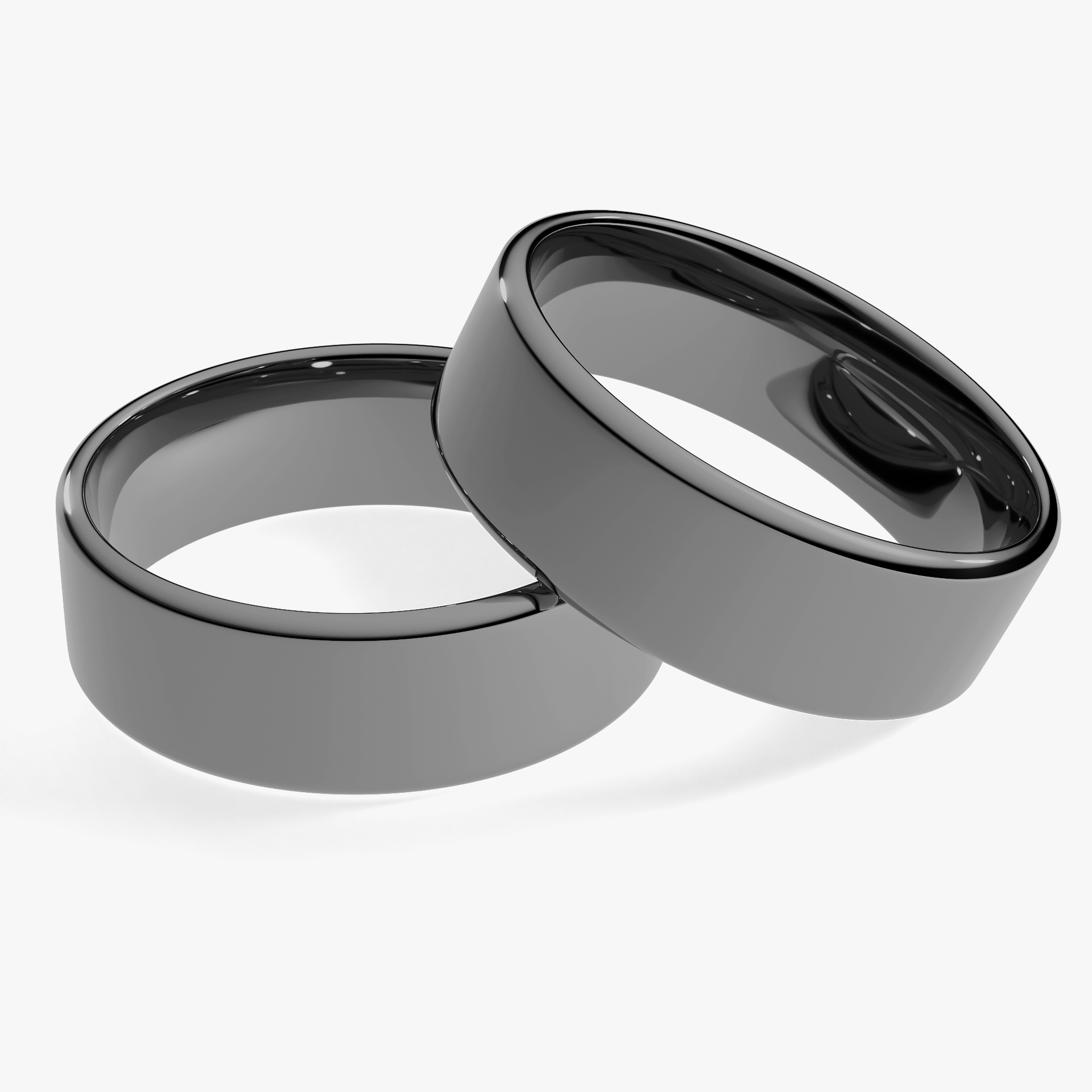 Obraczki slubne polokragle urban 6 mm z czarnego zlota 01