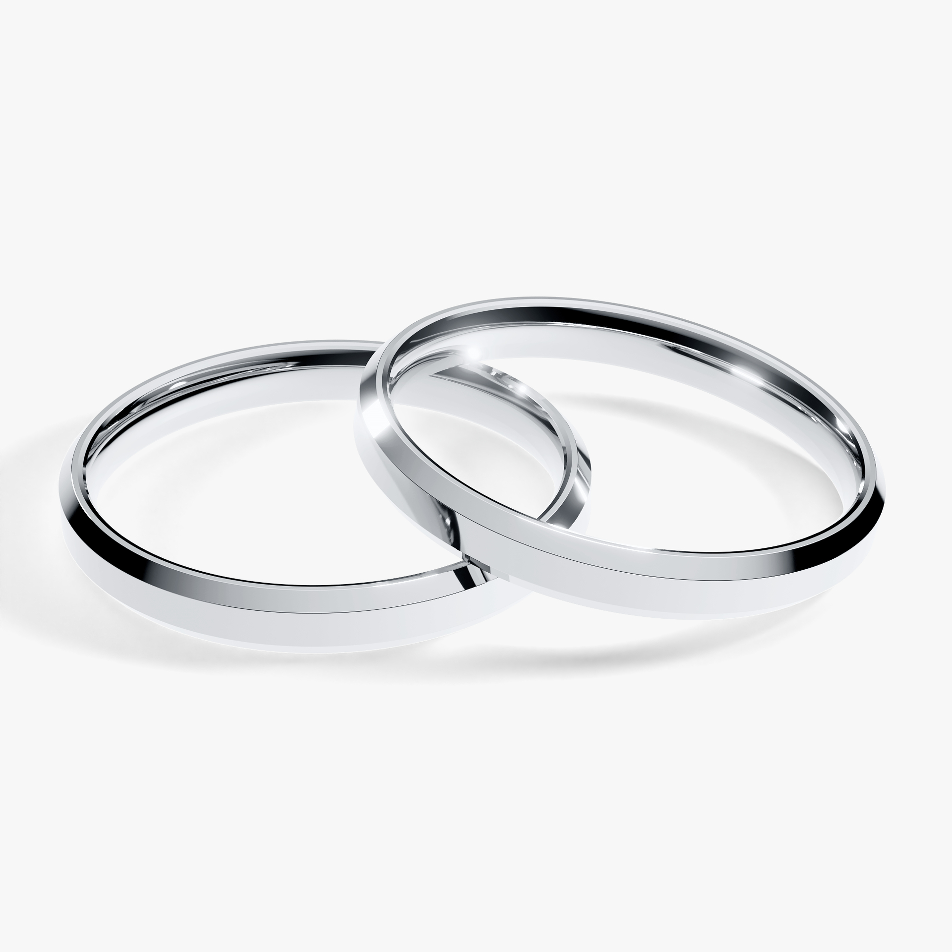 Obraczki slubne fazowana 2 5 mm z bialego zlota 01