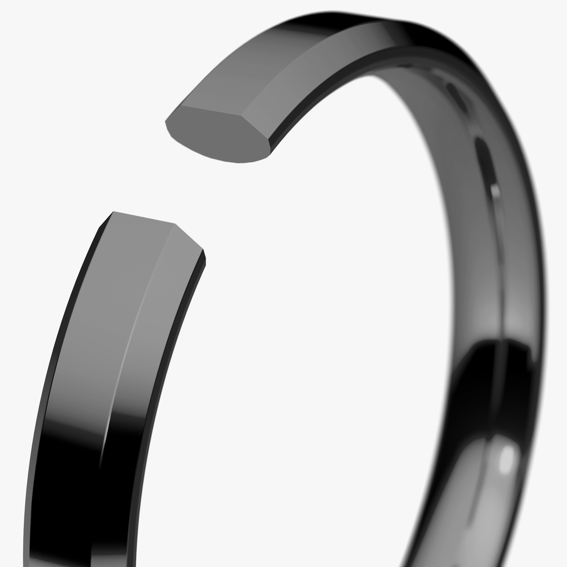 Obraczki slubne fazowana 2 5 mm z czarnego zlota 05