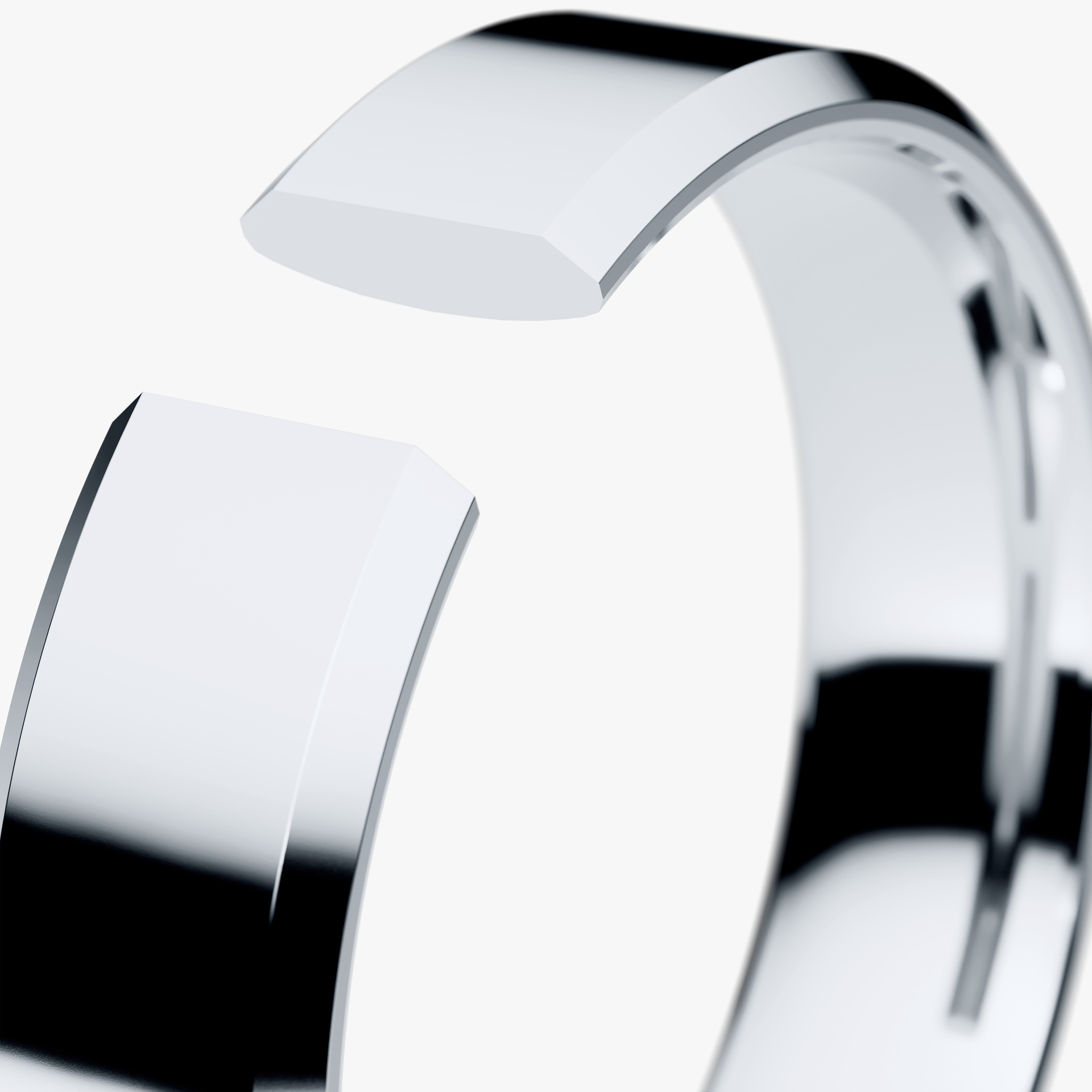 Obraczki slubne fazowana 4 5 mm z bialego zlota 05