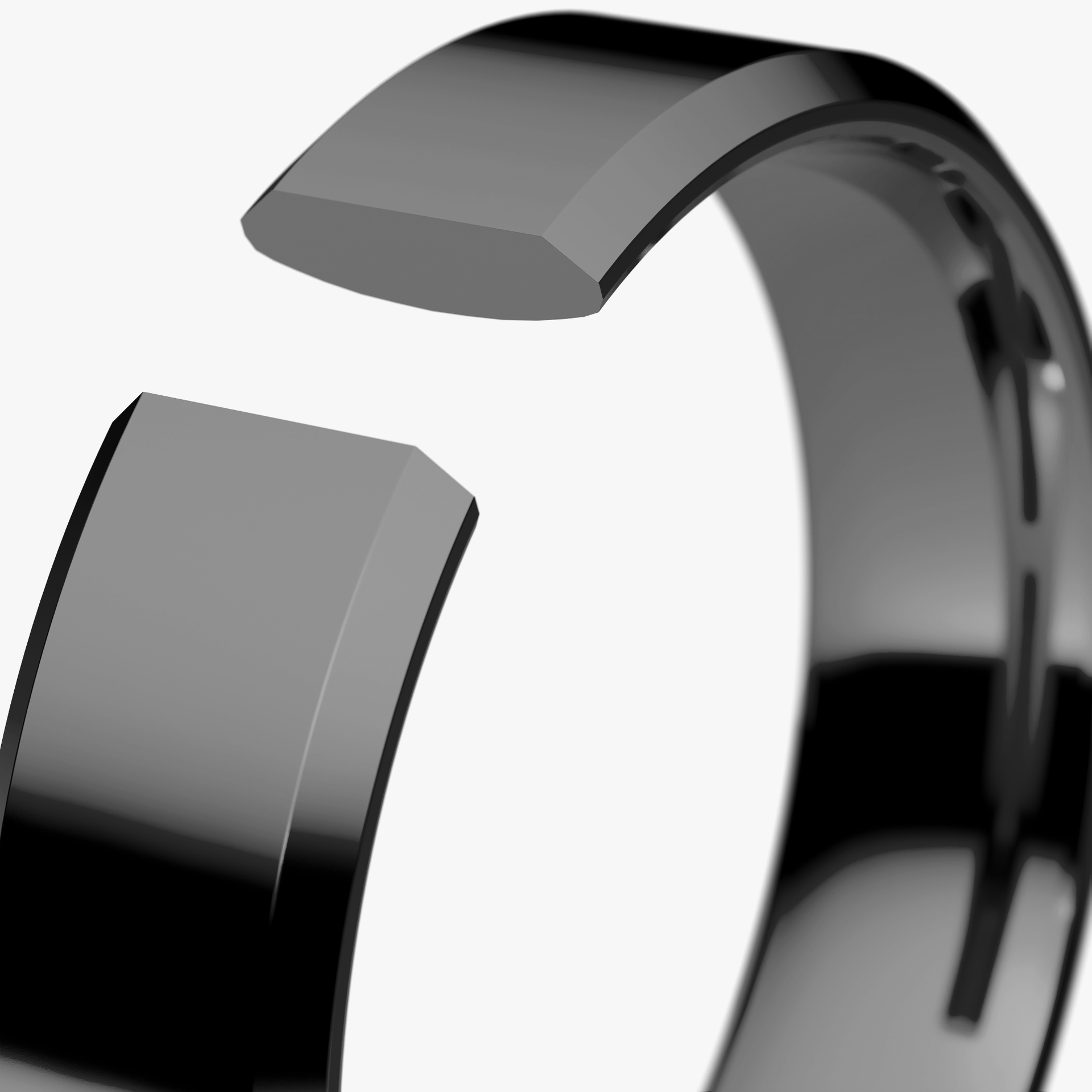 Obraczki slubne fazowana 4 5 mm z czarnego zlota 05