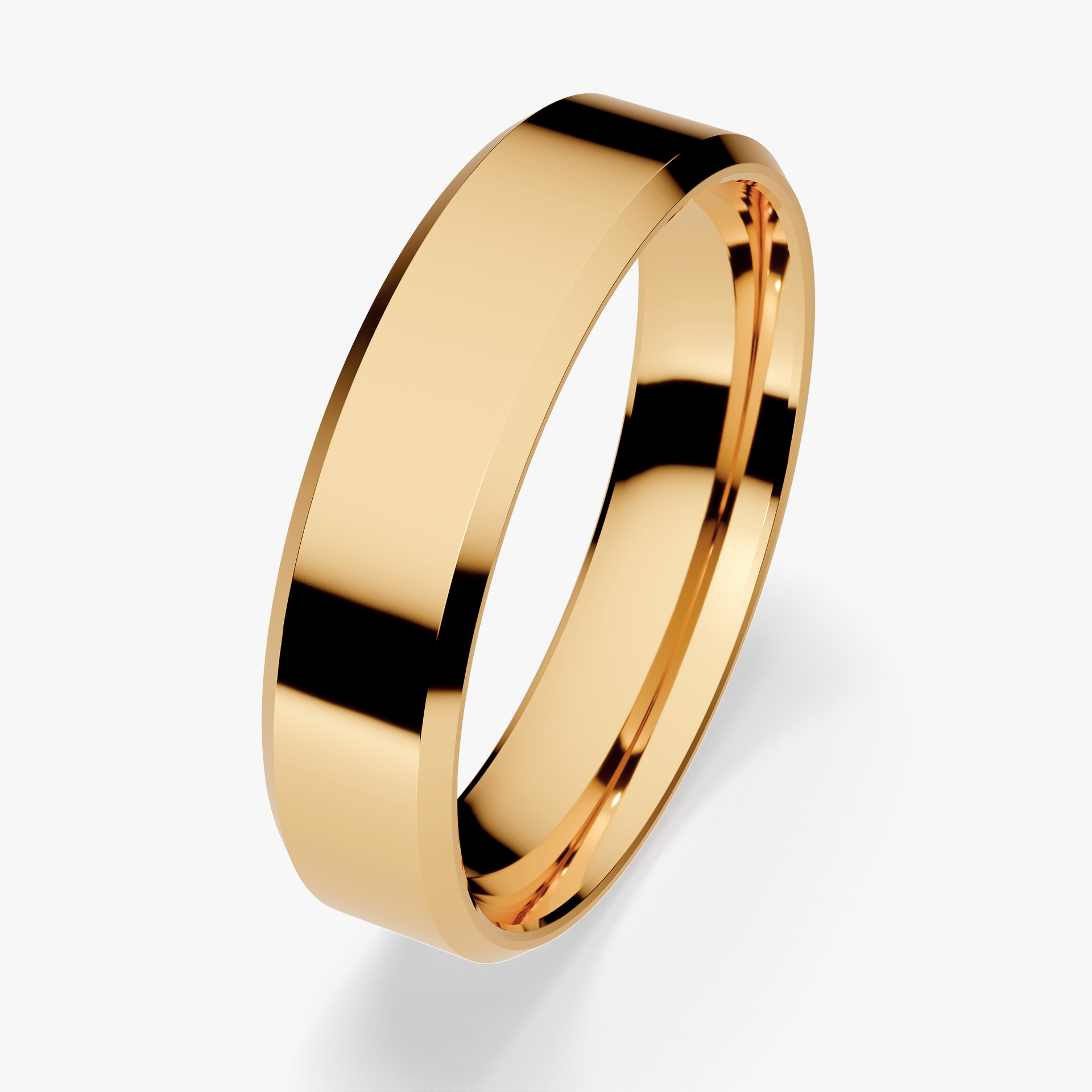 Obraczki slubne fazowana 4 5 mm z zoltego zlota 03