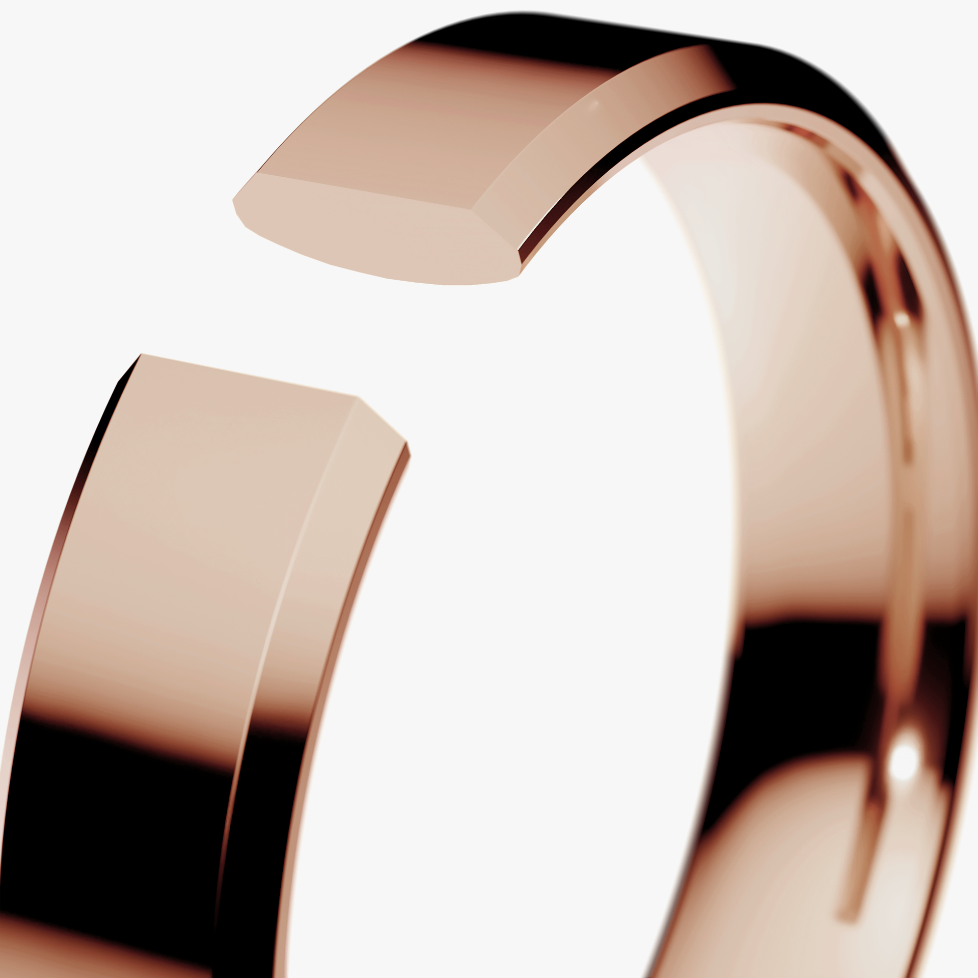 Obraczki slubne fazowana 4 mm z rozowego zlota 05