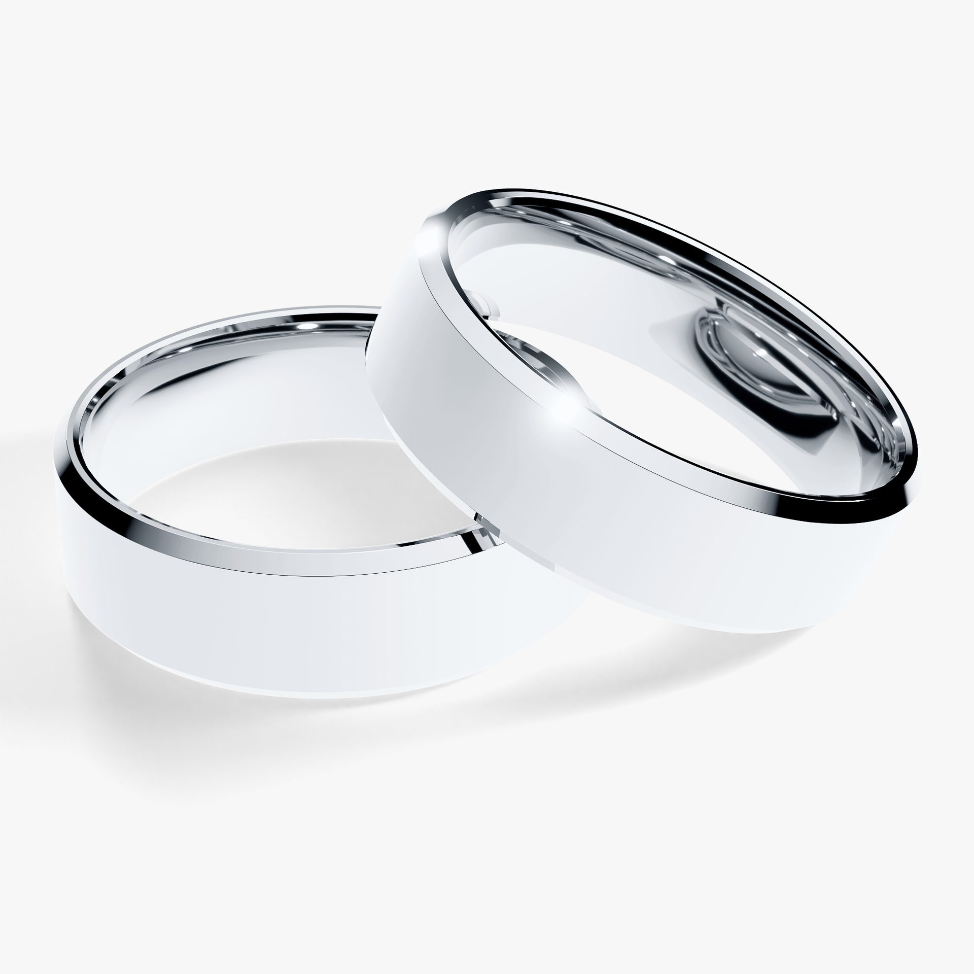 Obraczki slubne fazowana 5 5 mm z bialego zlota 01