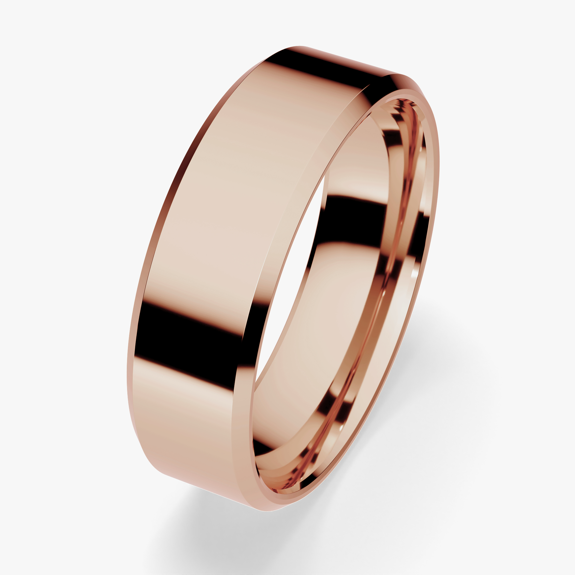 Obraczki slubne fazowana 5 5 mm z rozowego zlota 03