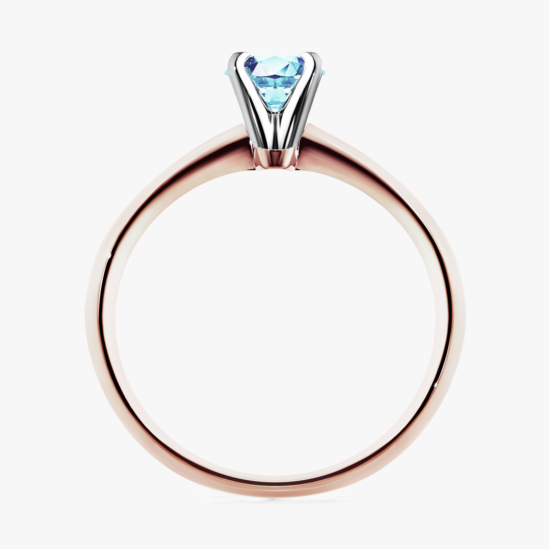 Pierścionek zaręczynowy My Angel z różowego złota z akwamarynem 0,25ct