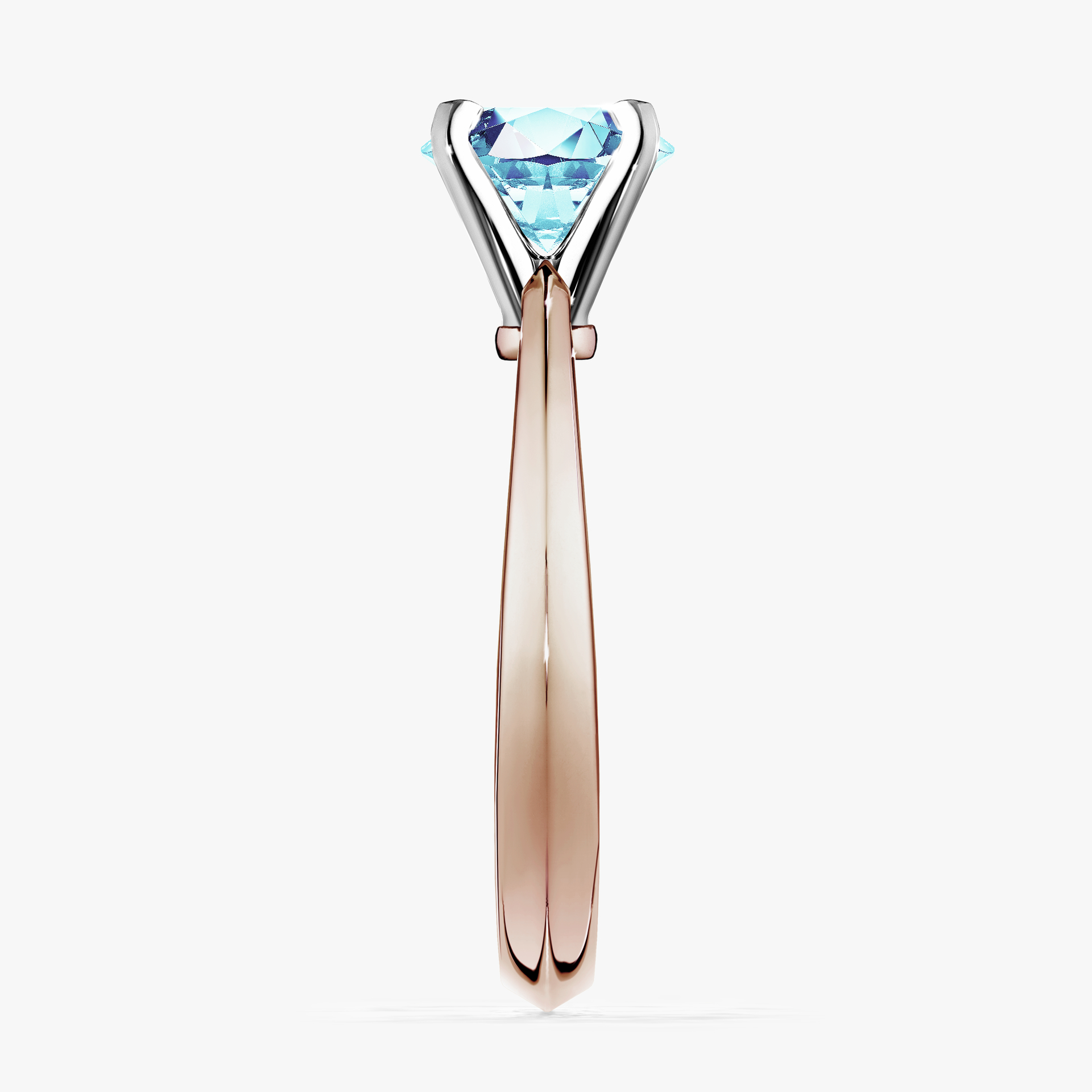 Pierścionek zaręczynowy My Angel z różowego złota z akwamarynem 1,00ct