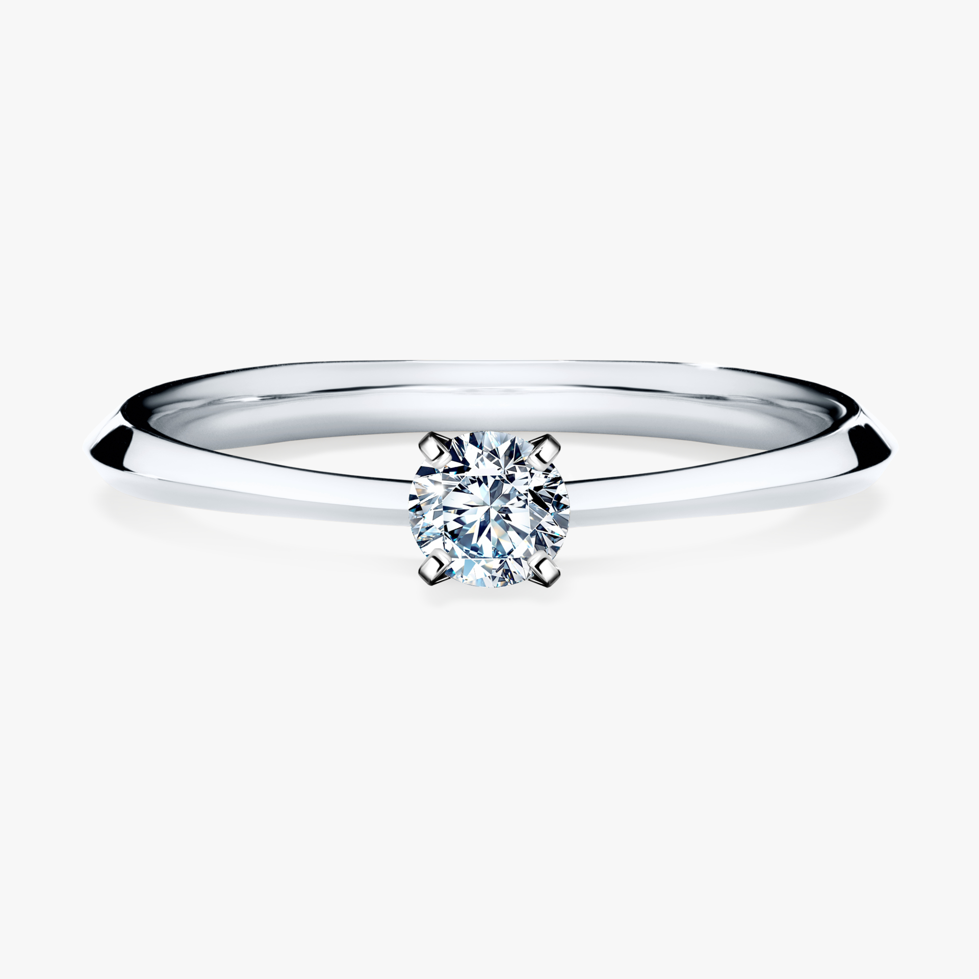 Pierścionek zaręczynowy My Angel z białego złota z diamentem naturalnym 0,17ct