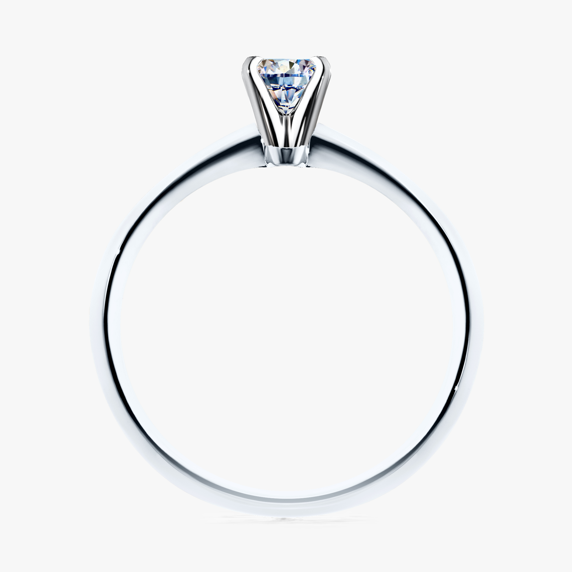 Pierścionek zaręczynowy My Angel z białego złota z diamentem naturalnym 0,17ct