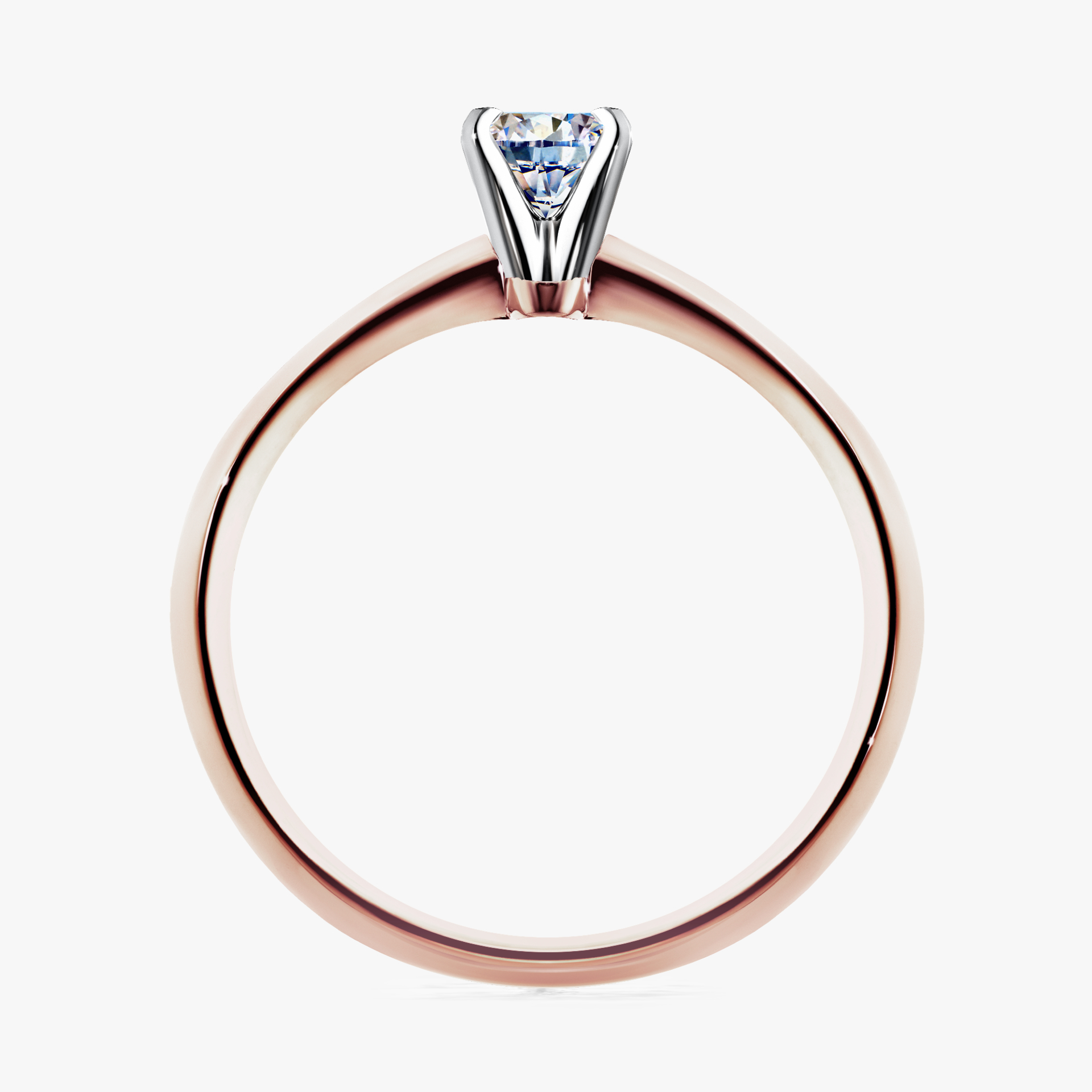 Pierścionek zaręczynowy My Angel z różowego złota z diamentem laboratoryjnym 0,17ct