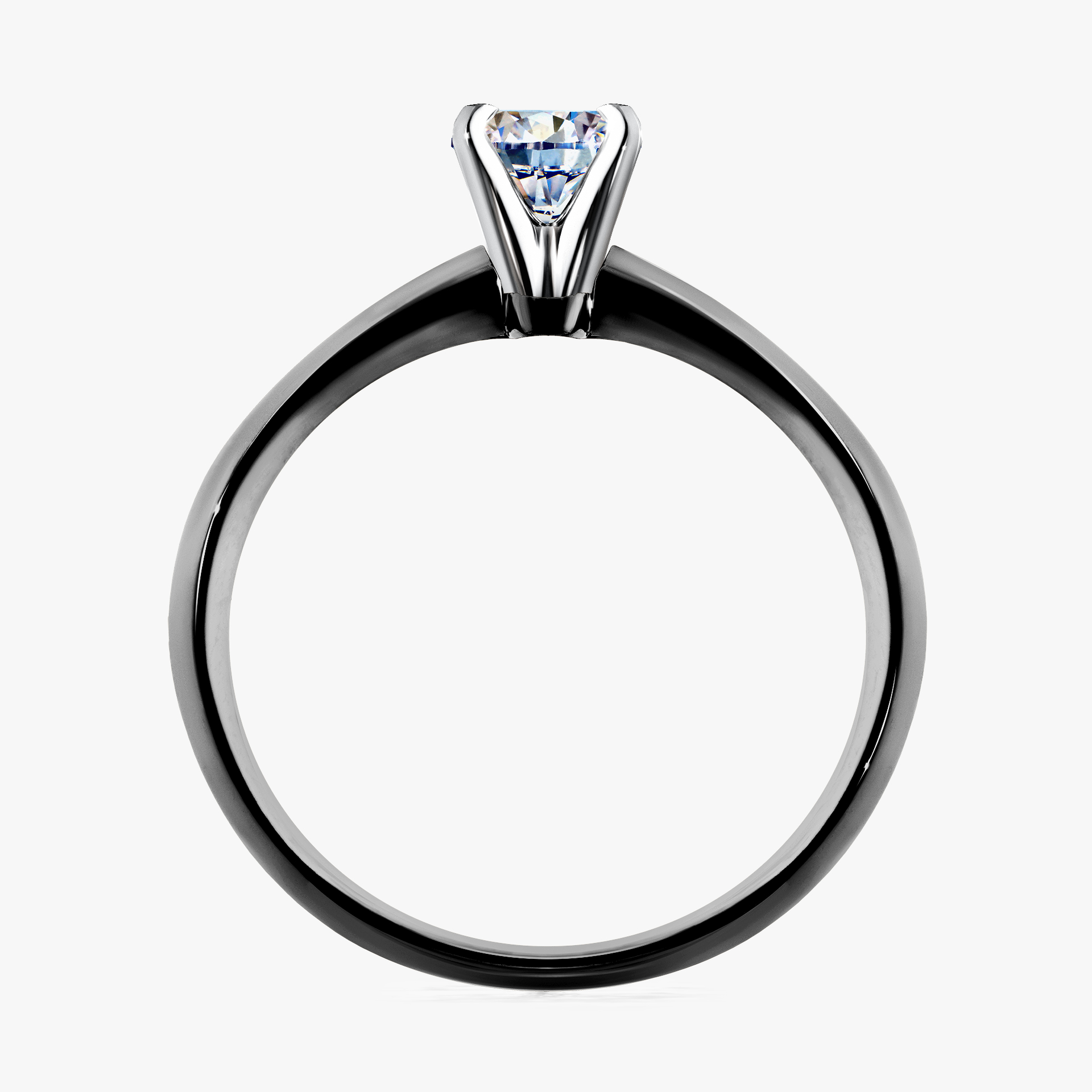 Pierścionek zaręczynowy My Angel z czarnego złota z diamentem naturalnym 0,25ct