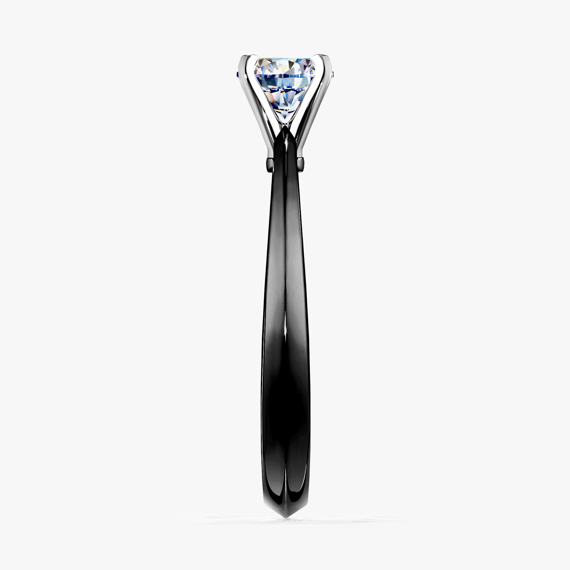 Pierścionek zaręczynowy My Angel z czarnego złota z diamentem naturalnym 0,25ct