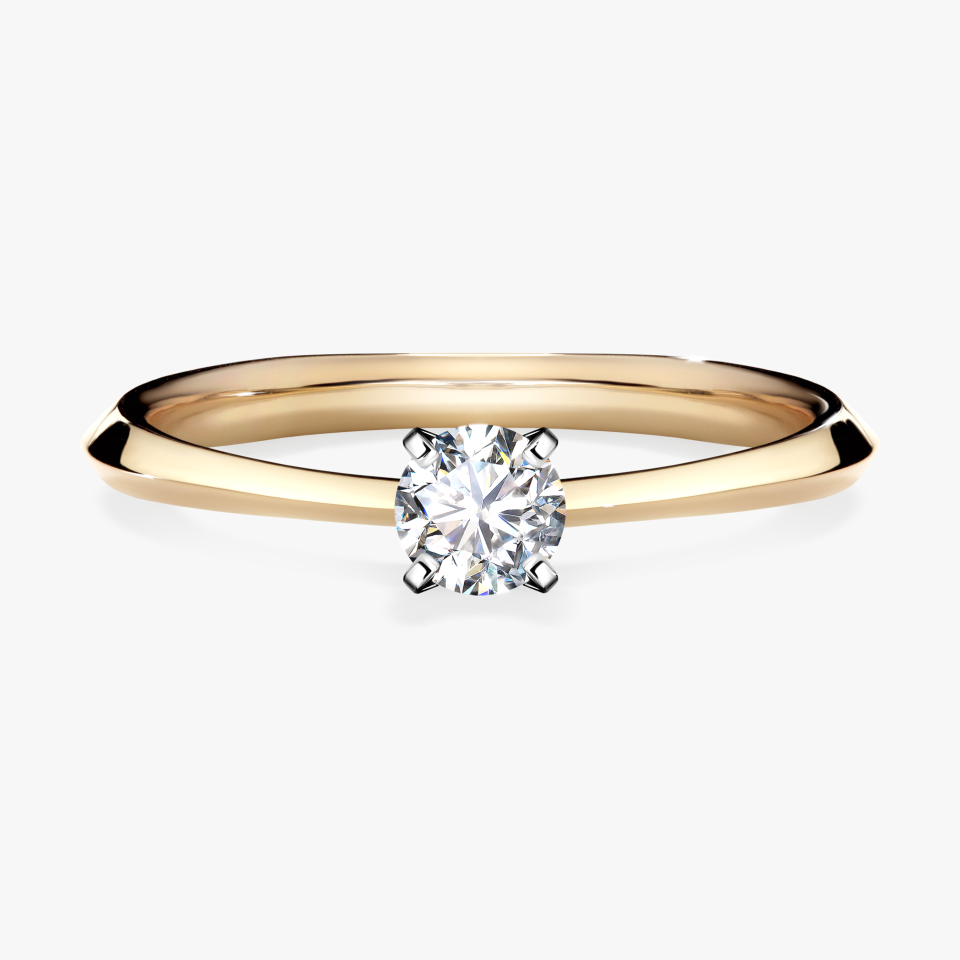 Pierścionek zaręczynowy My Angel z żółtego złota z diamentem naturalnym 0,25ct