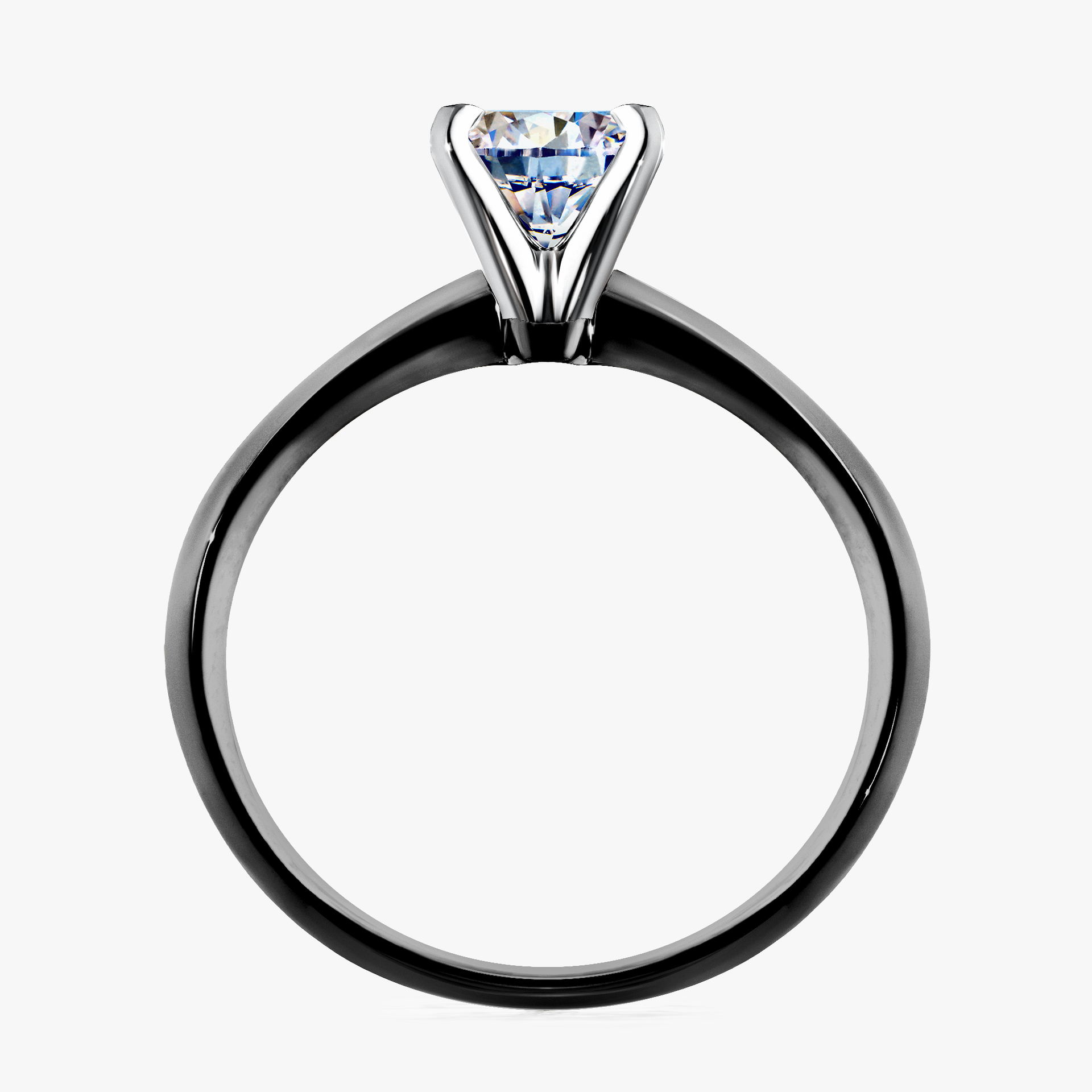 Pierścionek zaręczynowy My Angel z czarnego złota z diamentem naturalnym 0,50ct