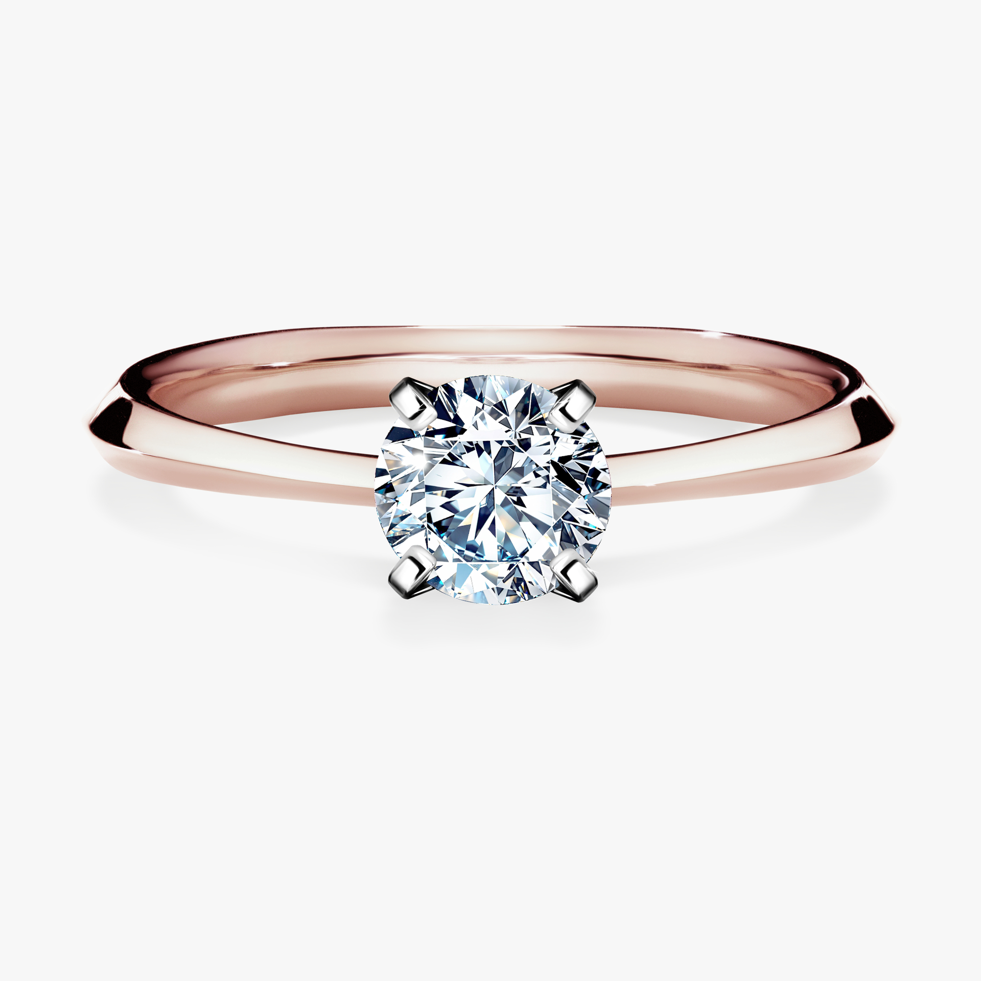 Pierścionek zaręczynowy My Angel z różowego złota z diamentem naturalnym 0,50ct