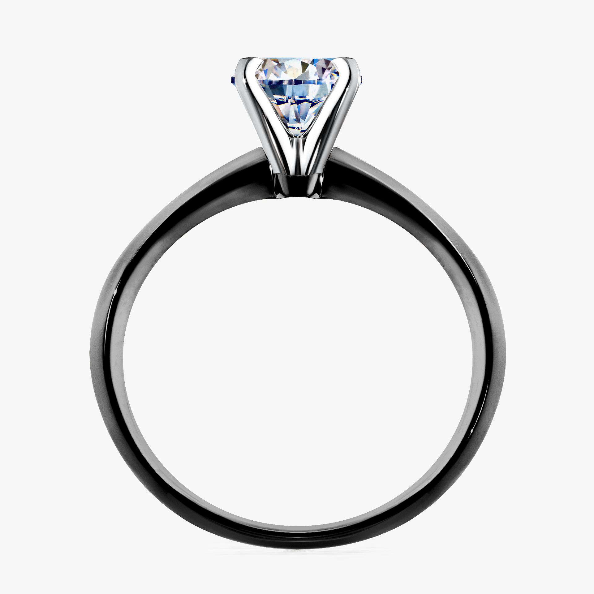 Pierścionek zaręczynowy My Angel z czarnego złota z diamentem naturalnym 1,00ct