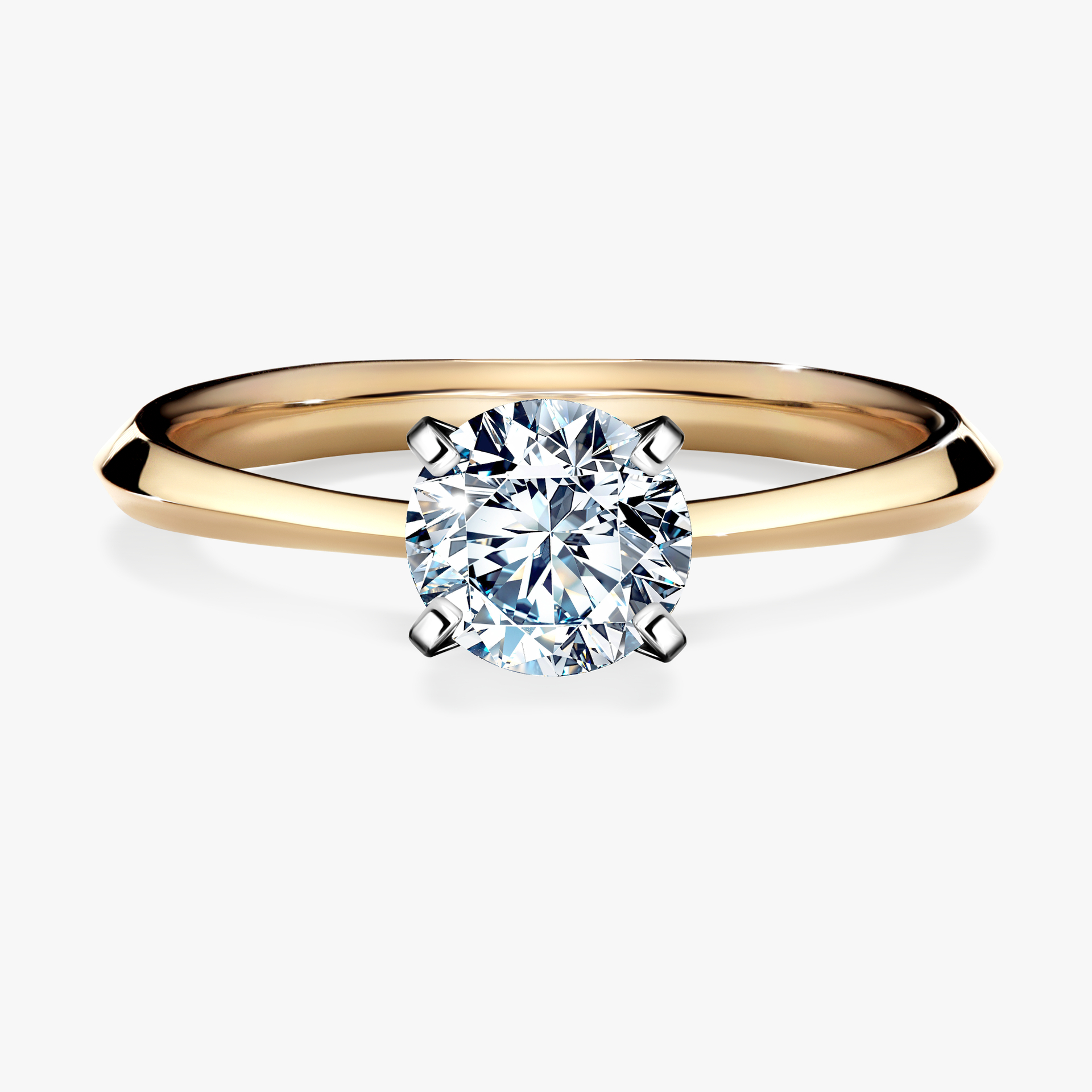 Pierścionek zaręczynowy My Angel z żółtego złota z diamentem naturalnym 1,00ct