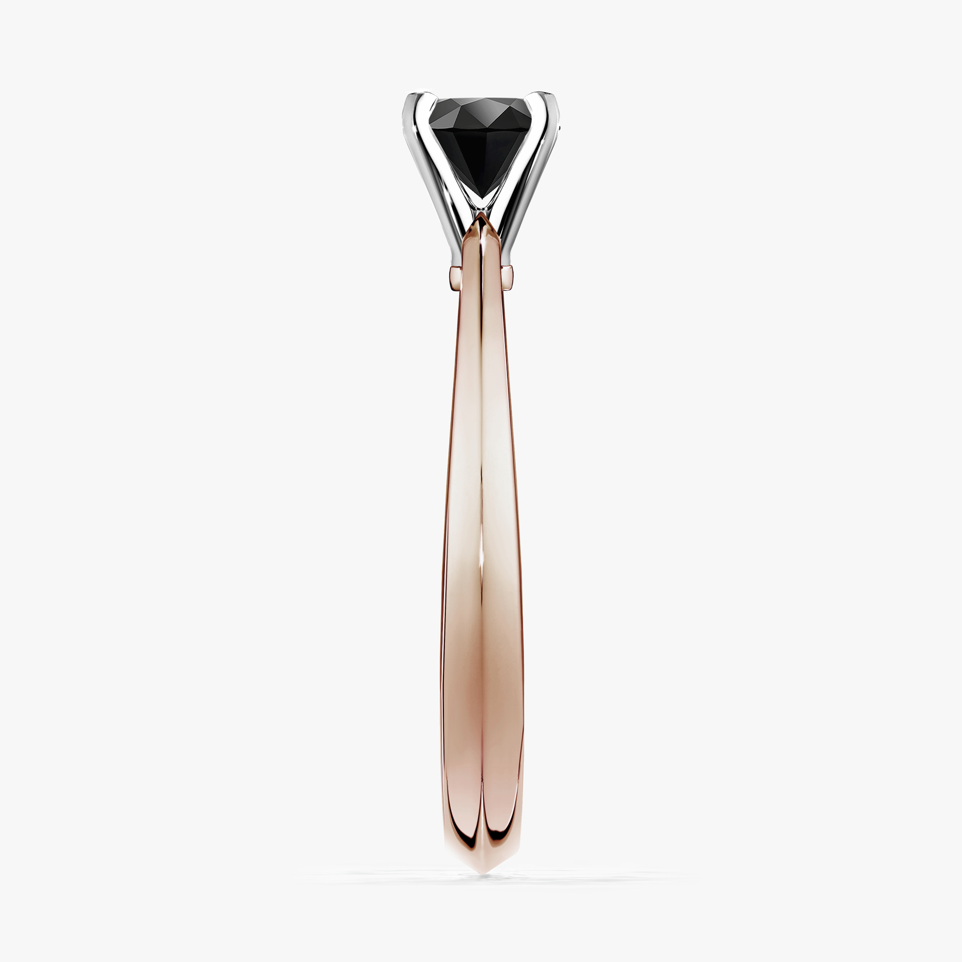 Pierścionek zaręczynowy My Angel z różowego złota z czarnym diamentem 0,25ct