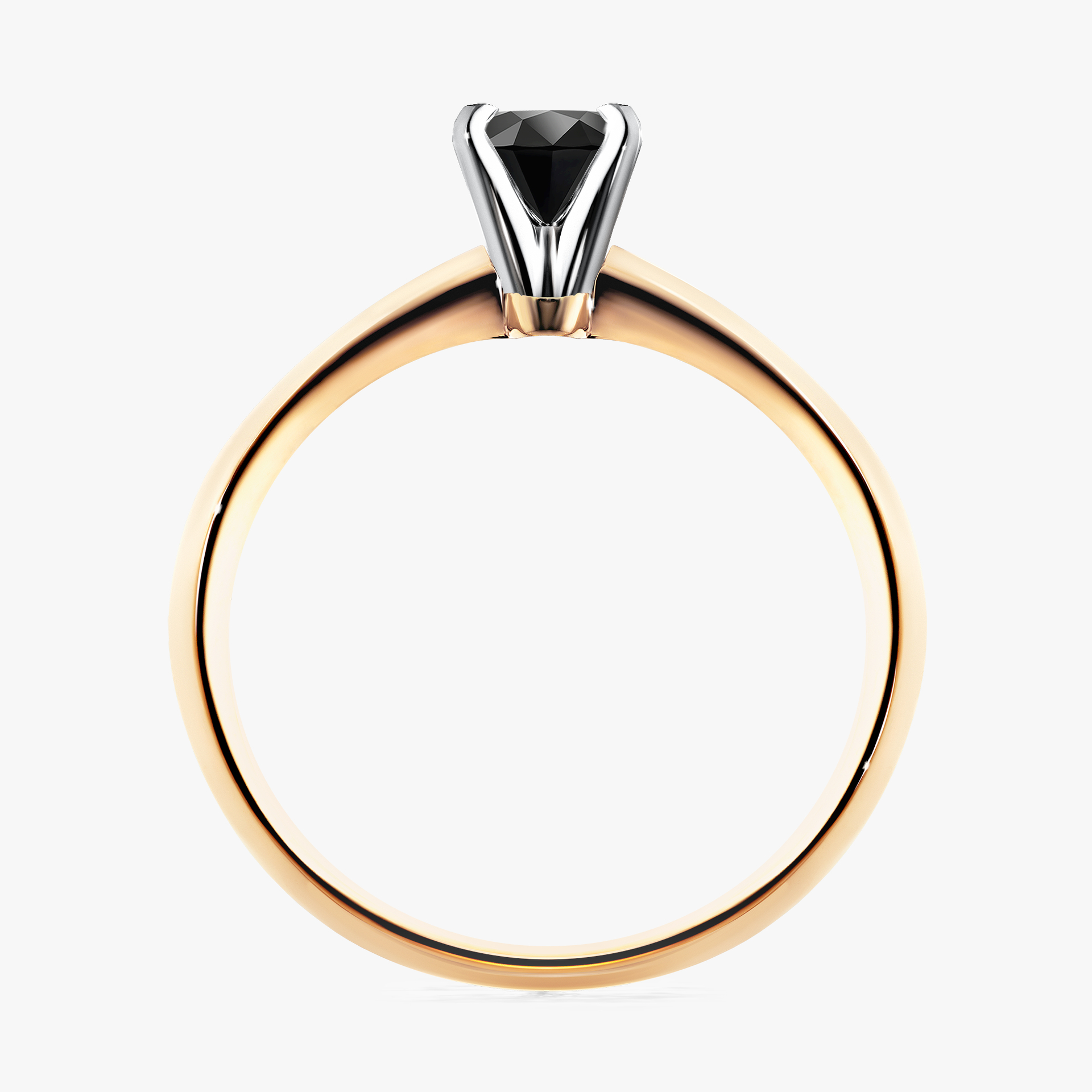 Pierścionek zaręczynowy My Angel z żółtego złota z czarnym diamentem 0,25ct