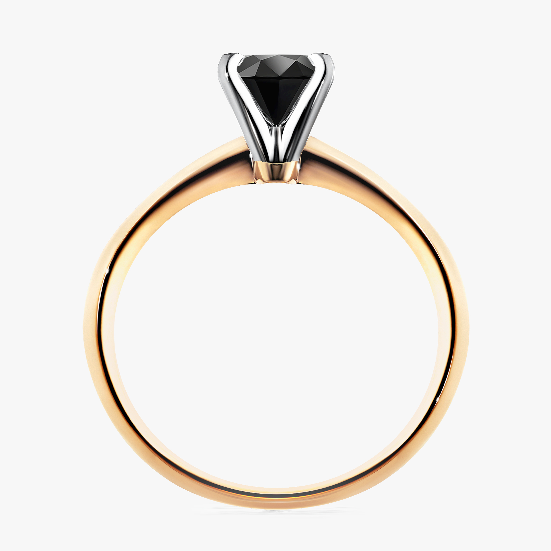 Pierścionek zaręczynowy My Angel z żółtego złota z czarnym diamentem 0,80ct